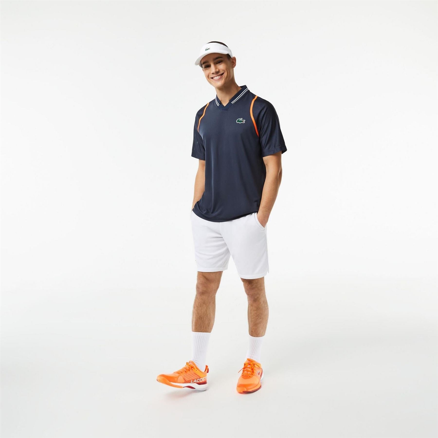 Lacoste Short Sleeved Ribbed Collar Performance Polo Shirt