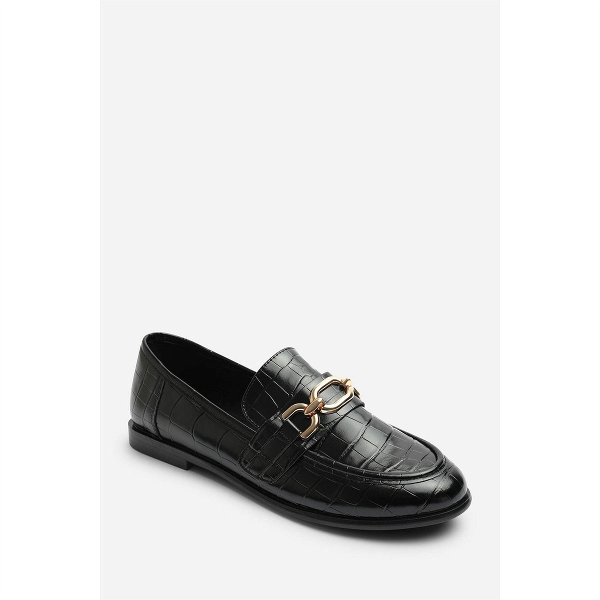 Wheres That From Chain Trim Detail Flat Loafers