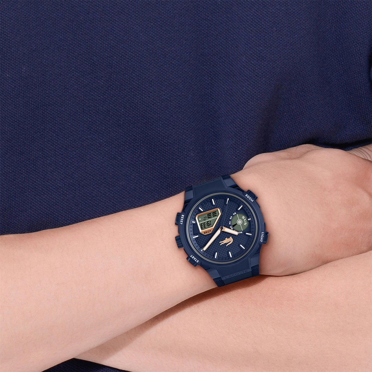 Lacoste Watches Mens Lc33 Silicone Strap Watch