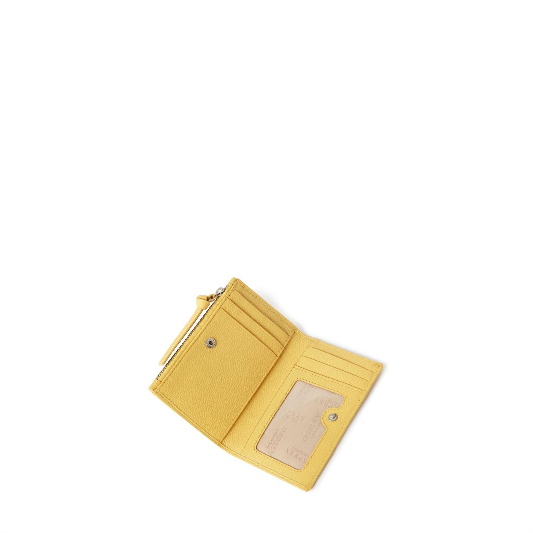 Osprey London London Molly Curved Bi Fold Leather Card Holder