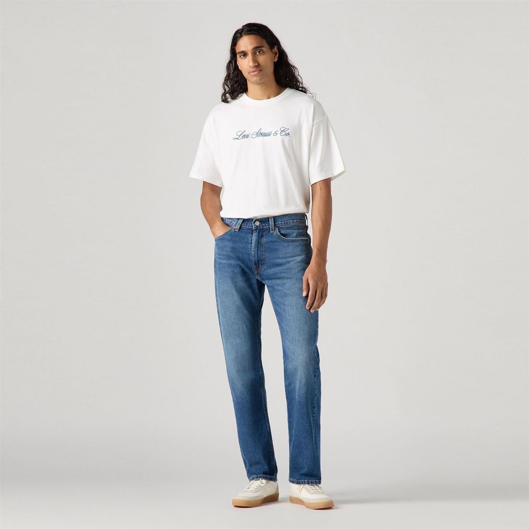 Levis 505 Blue Hour Regular Straight Leg Jeans