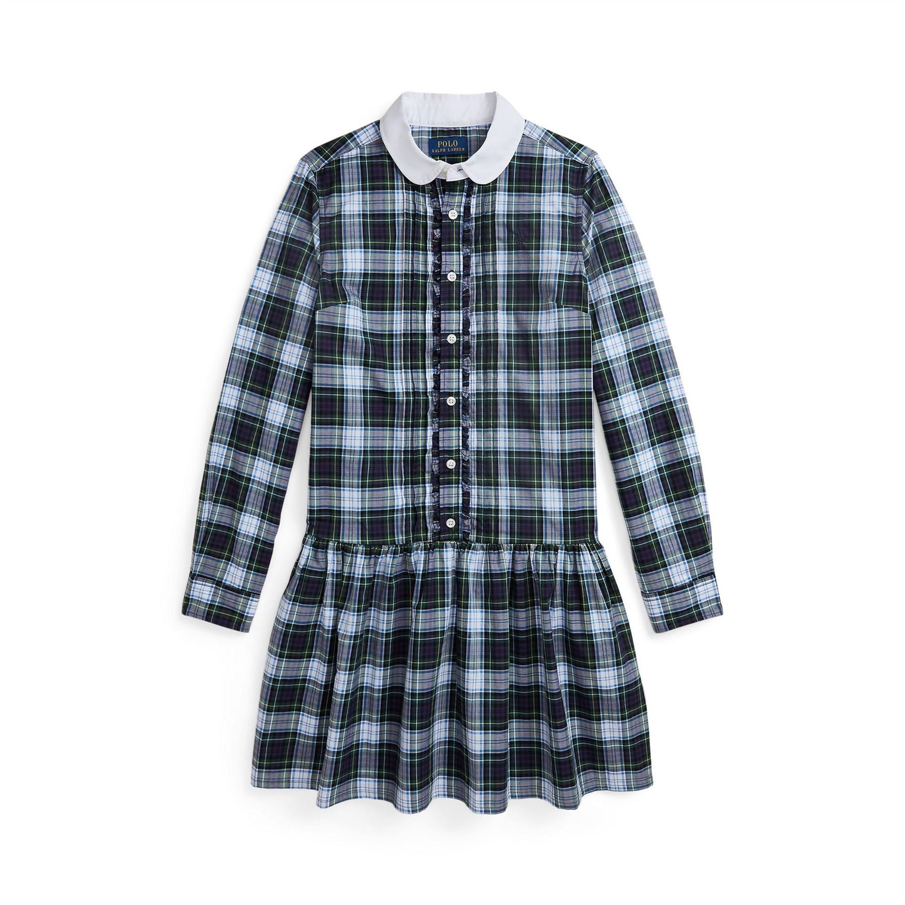 Polo Ralph Lauren Check Collared Neck Mini Dress