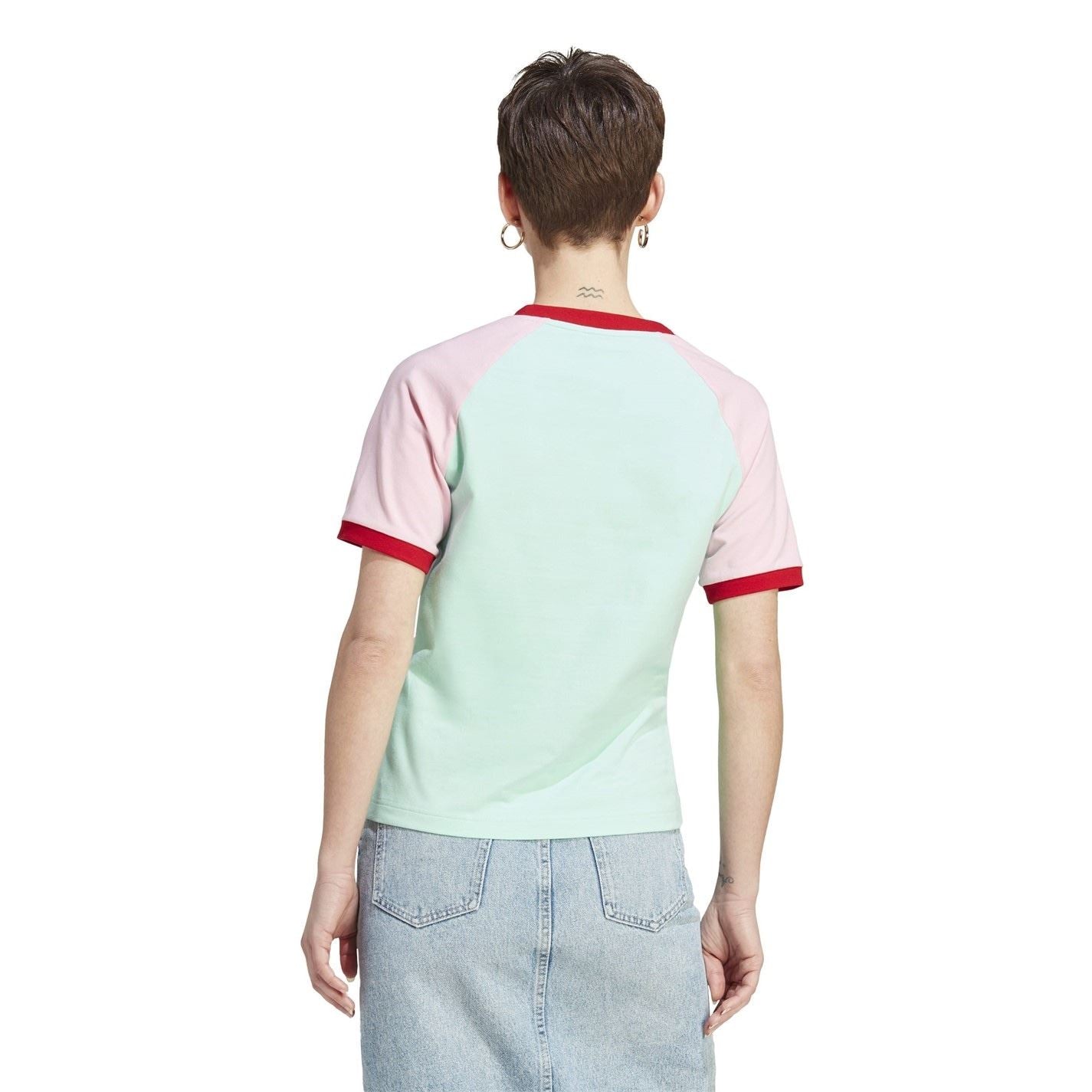 adidas Originals Cropped V-Neck Regular Fit T-Shirt