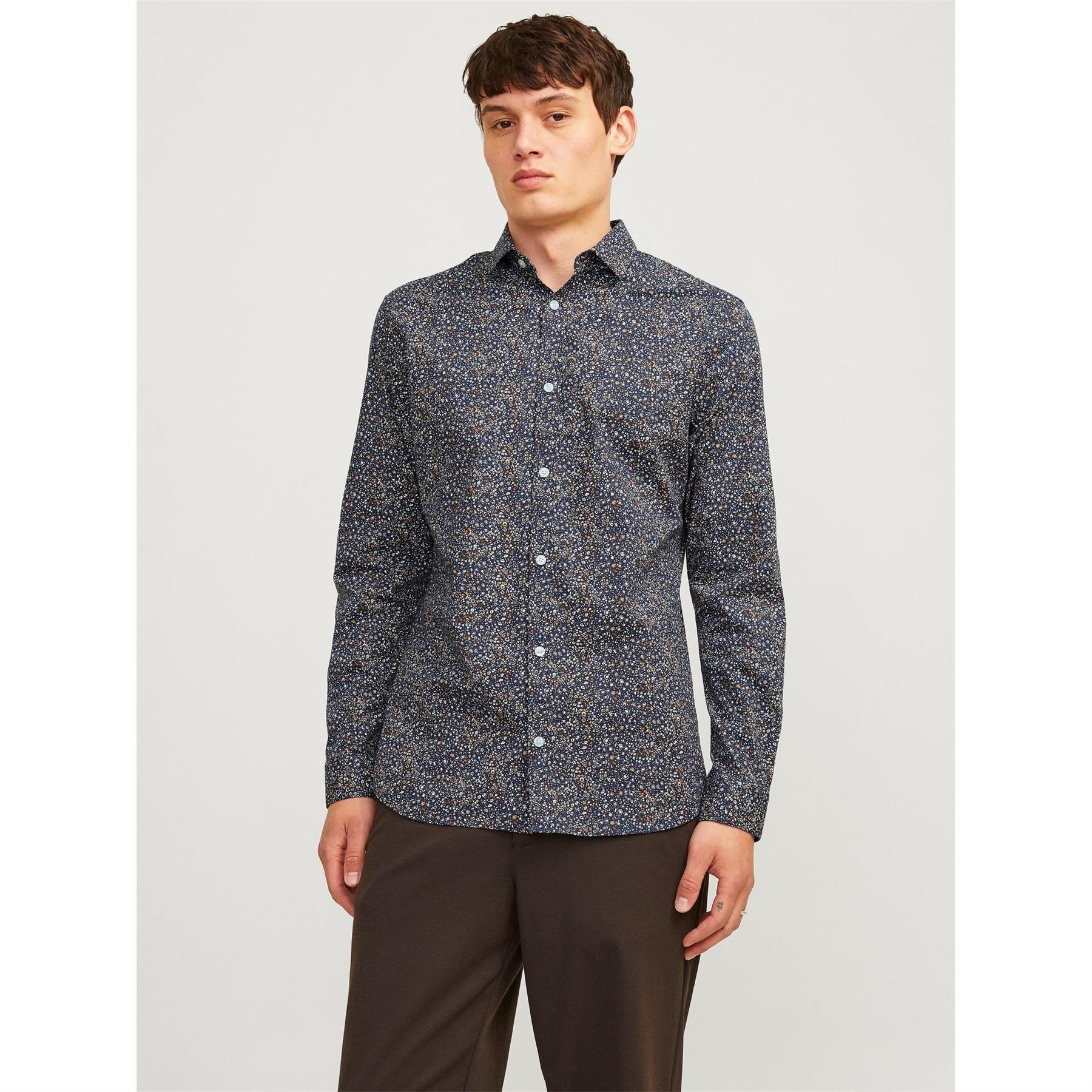 Jack and Jones All Over Print Slim Fit Dress Shirt