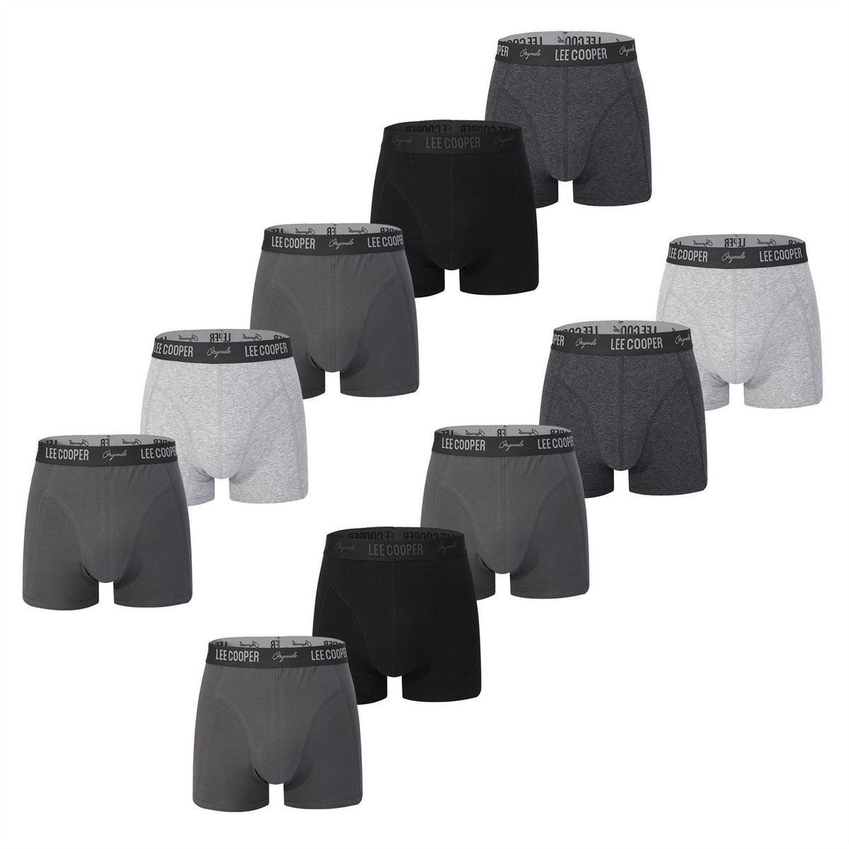 Lee Cooper Mens Cooper 10 Pack Hipster Trunks