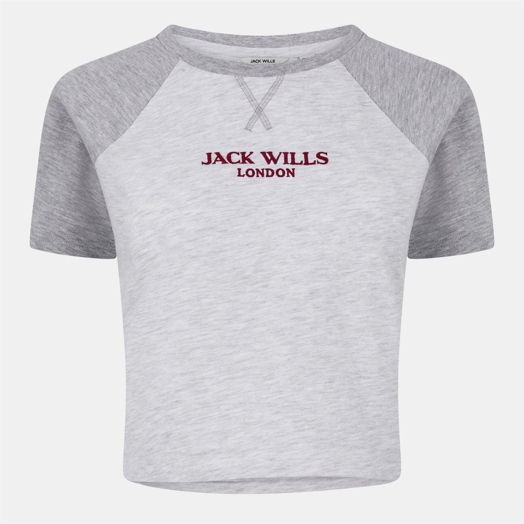 Jack Wills Cropped Oversize Fit Lettering T-Shirt