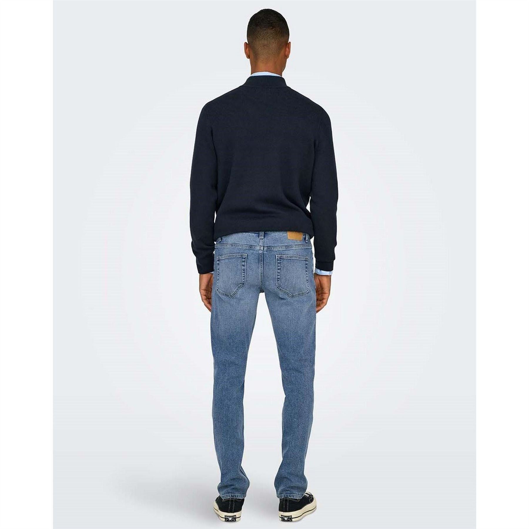 Only and Sons Solid Patterned Slim Cut Pants