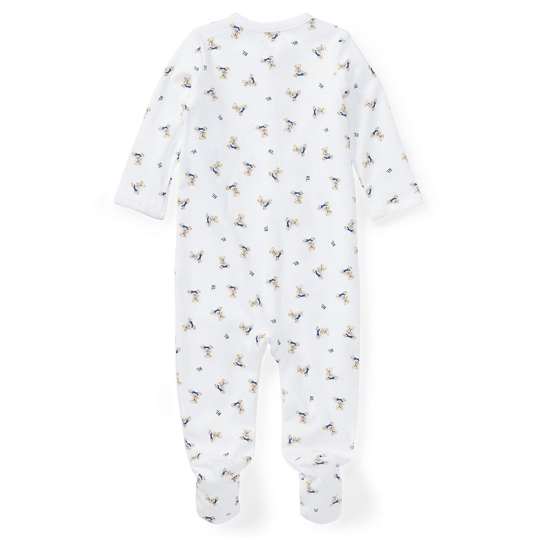 Polo Ralph Lauren All Over Print Footed Sleepsuit