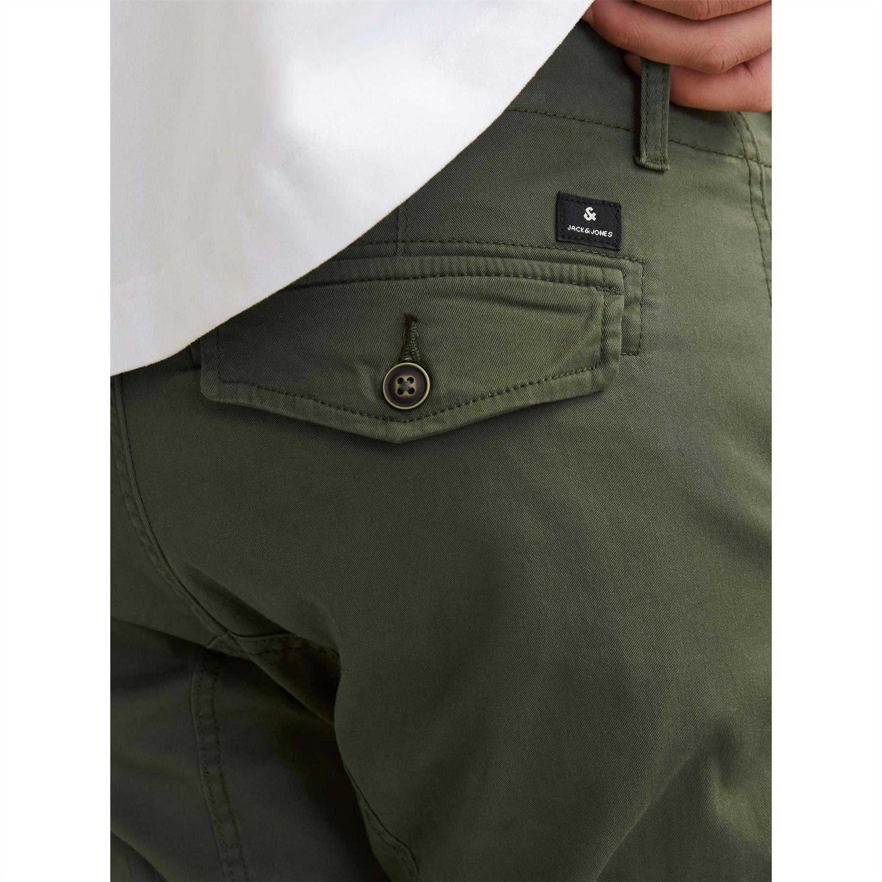Jack and Jones Slim Stretch Cuffed Cargo Pants