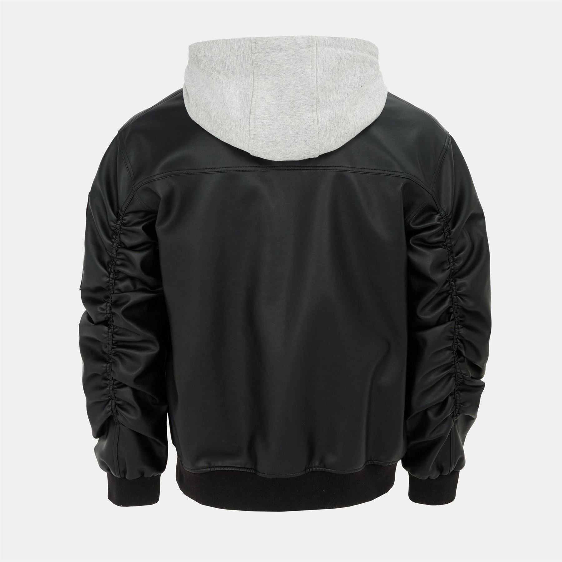 Firetrap Mens Hood Pu Jacket
