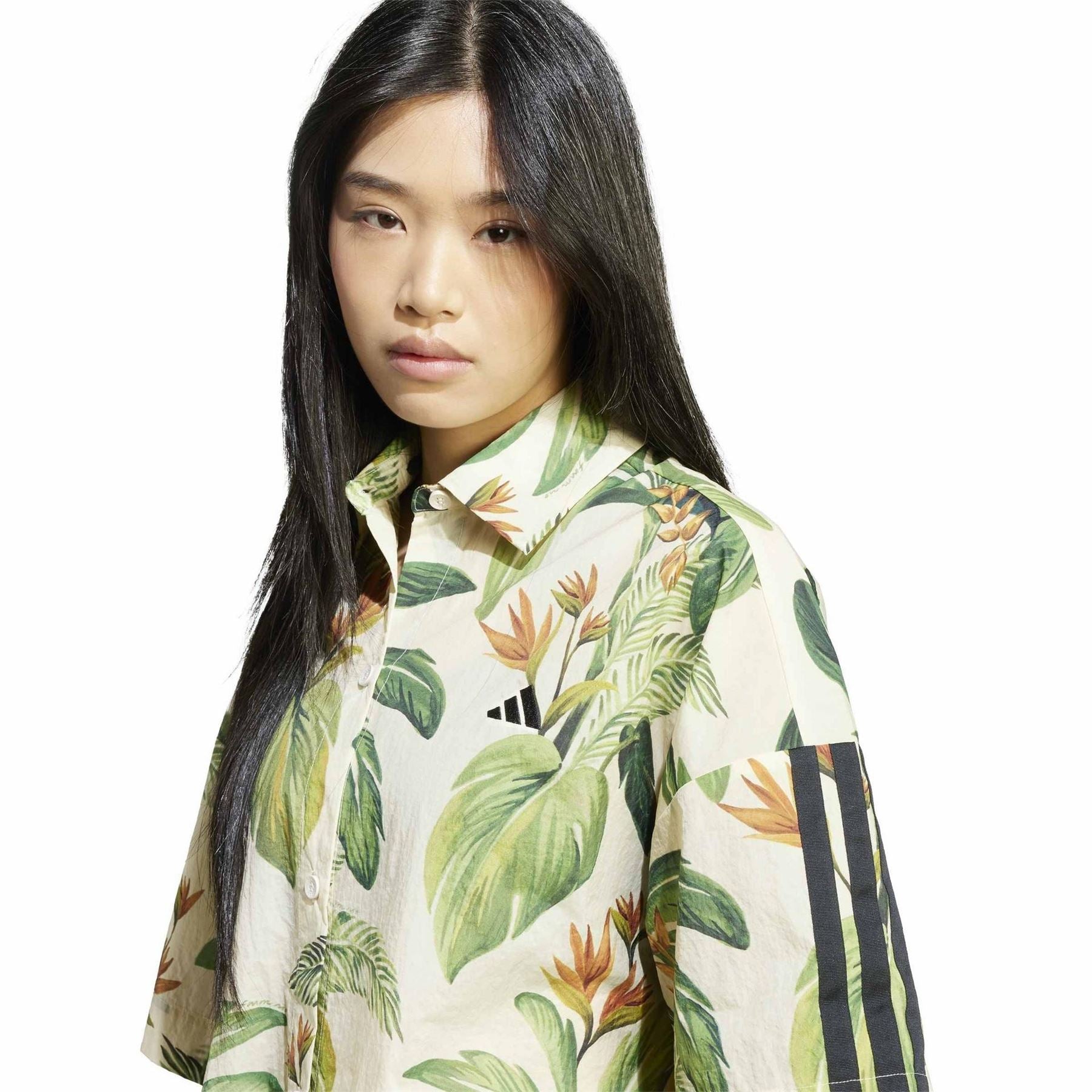 adidas Farm Floral Buddha Collared Short Sleeve Shirt