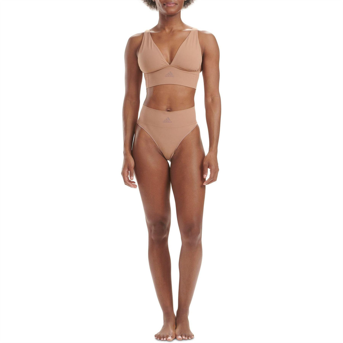 adidas Active Seamless Micro Stretch Long Line Plunge Bra
