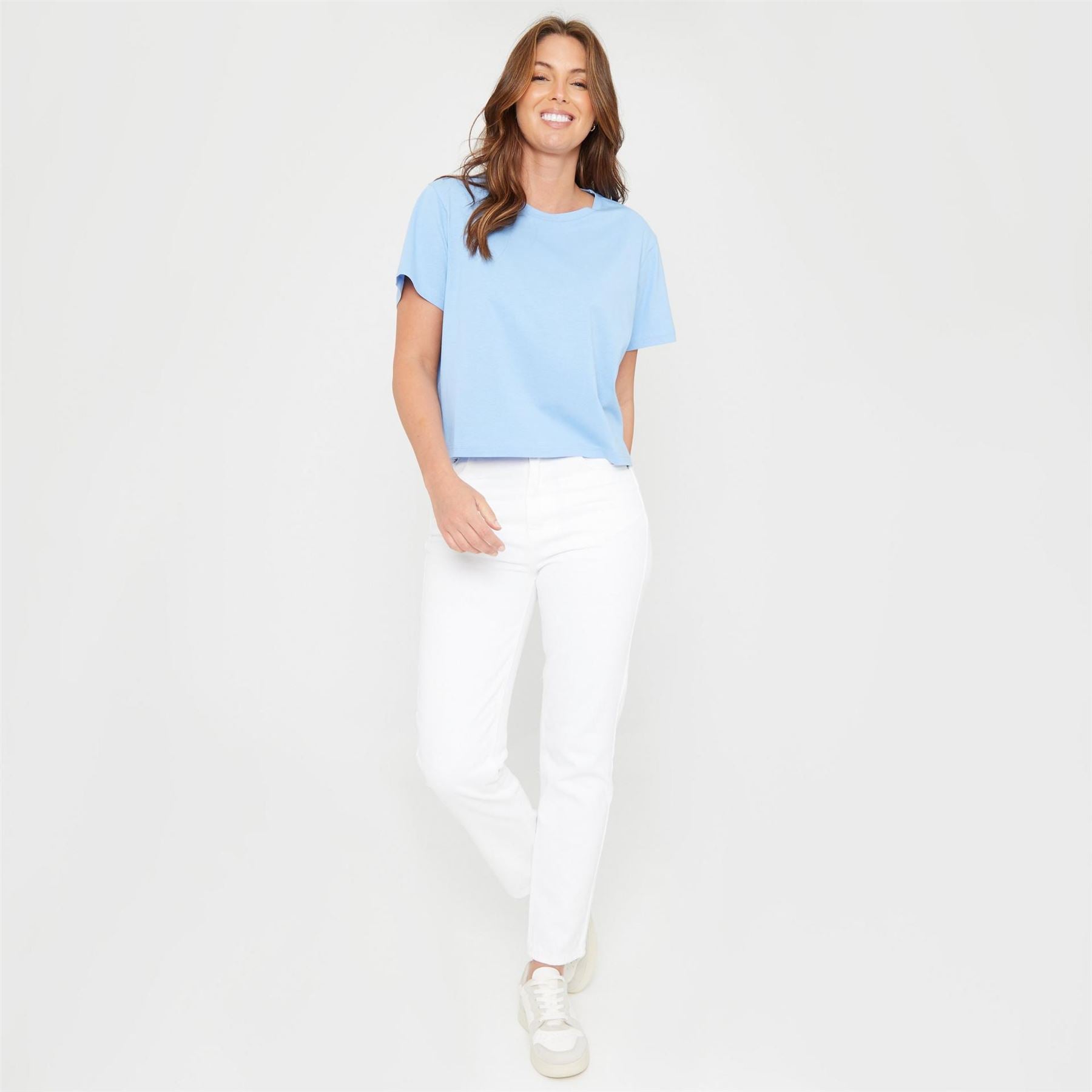Be You Boxy Fit Cropped Crew Neck T-Shirt