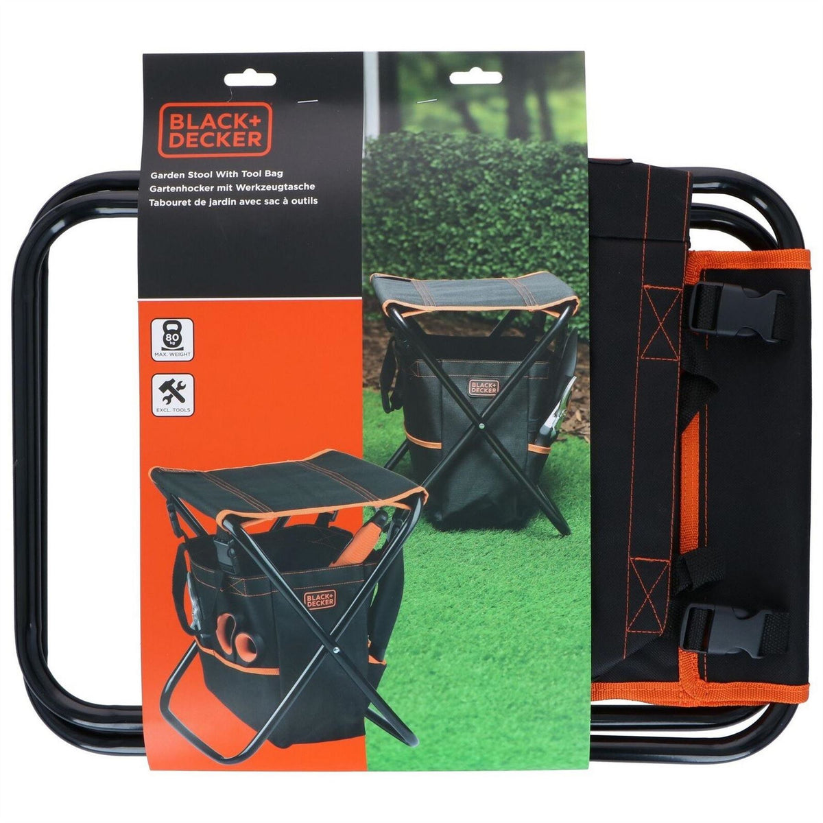 Black and Decker Garden Stool With Tool Bag