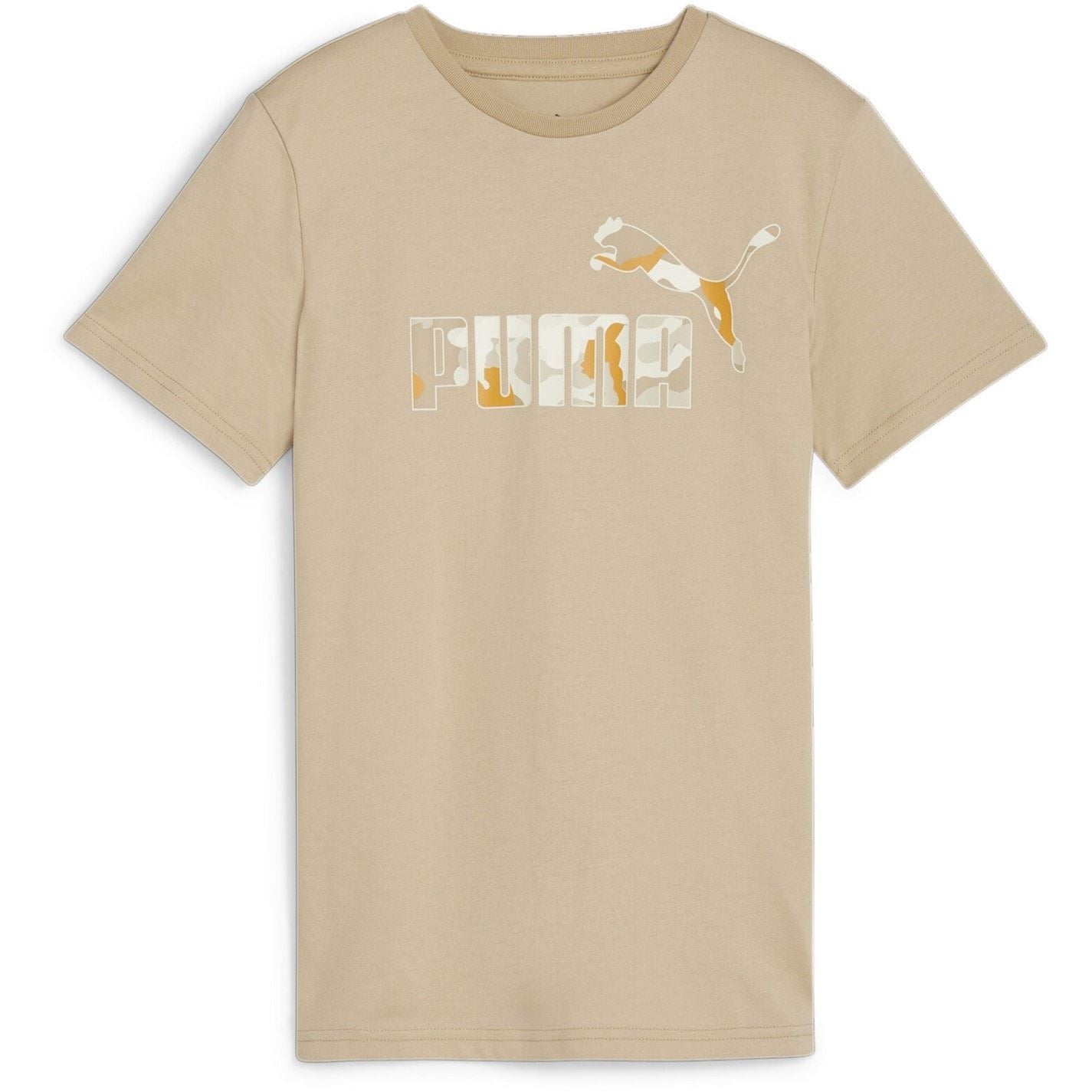 Puma Camo Logo Text Graphic Regular Fit T-Shirt