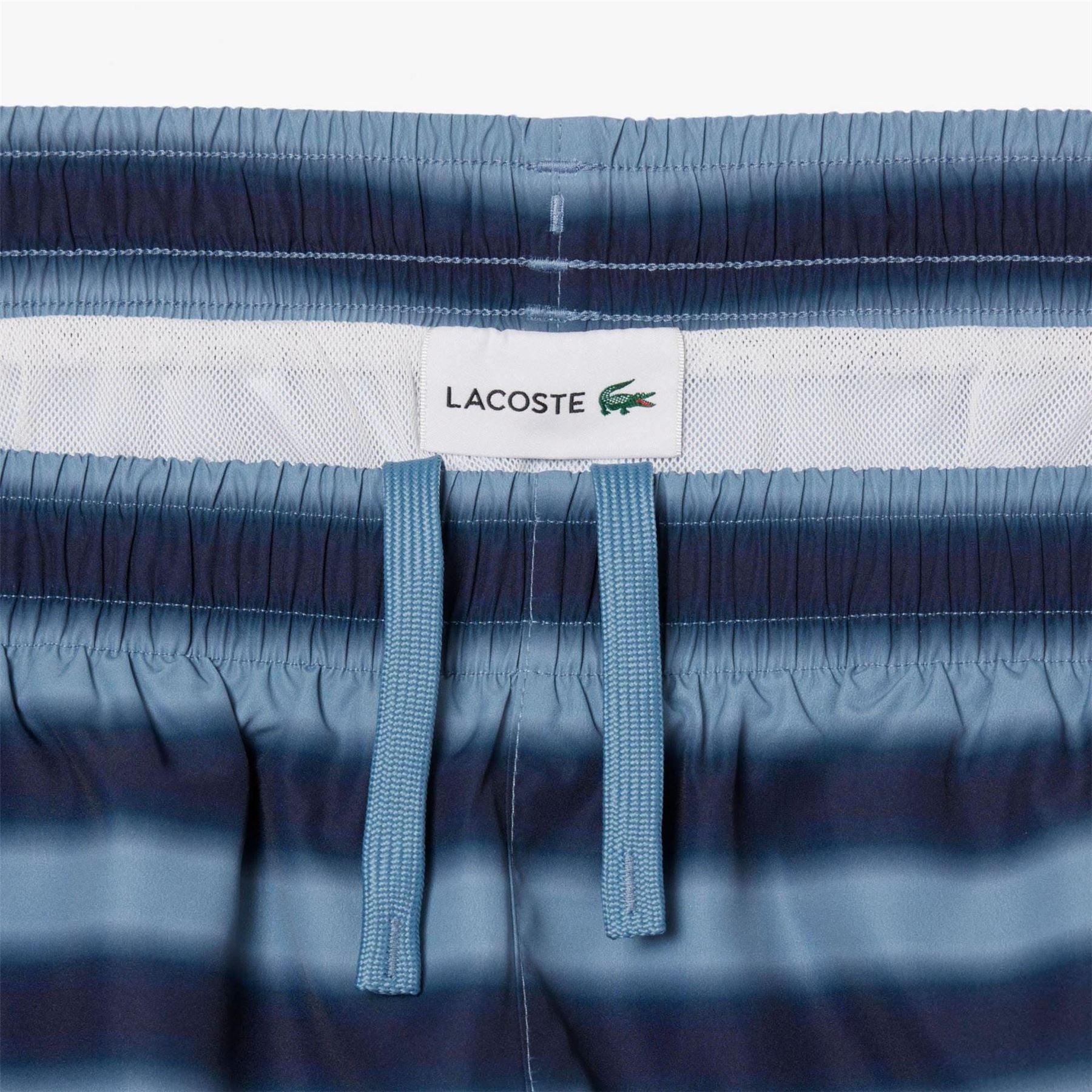 Lacoste Striped Swim Trunks