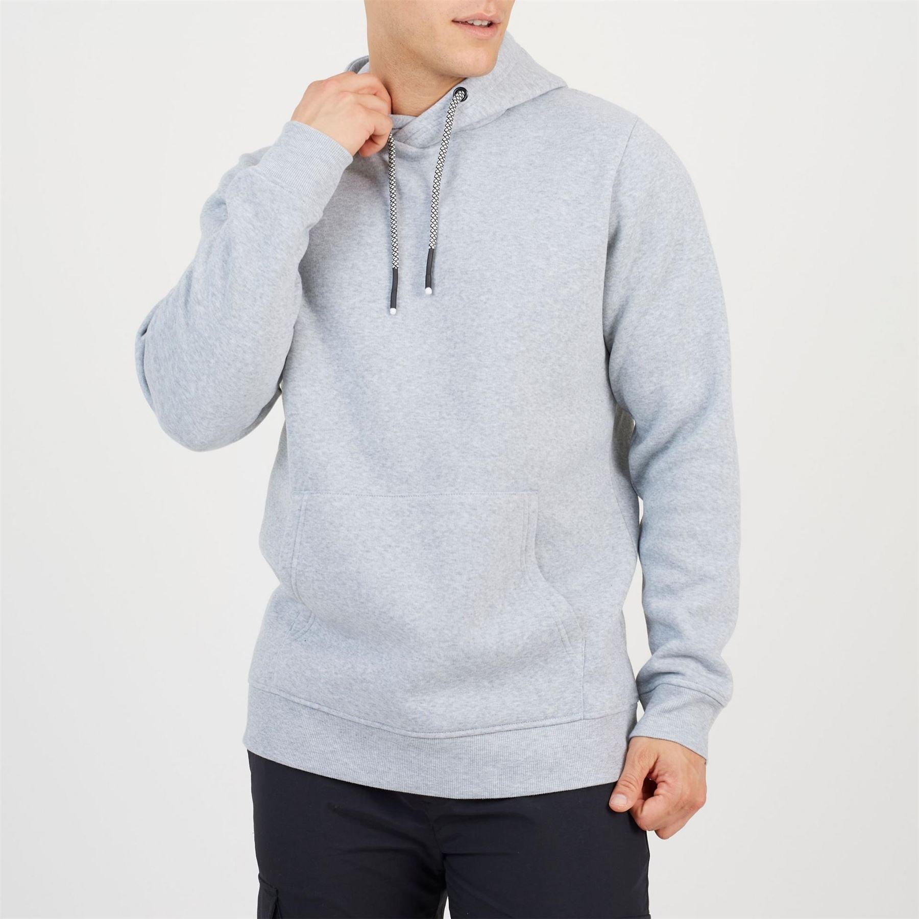 Brave Soul Regular Fit Cross Over Hooded Sweatshirt