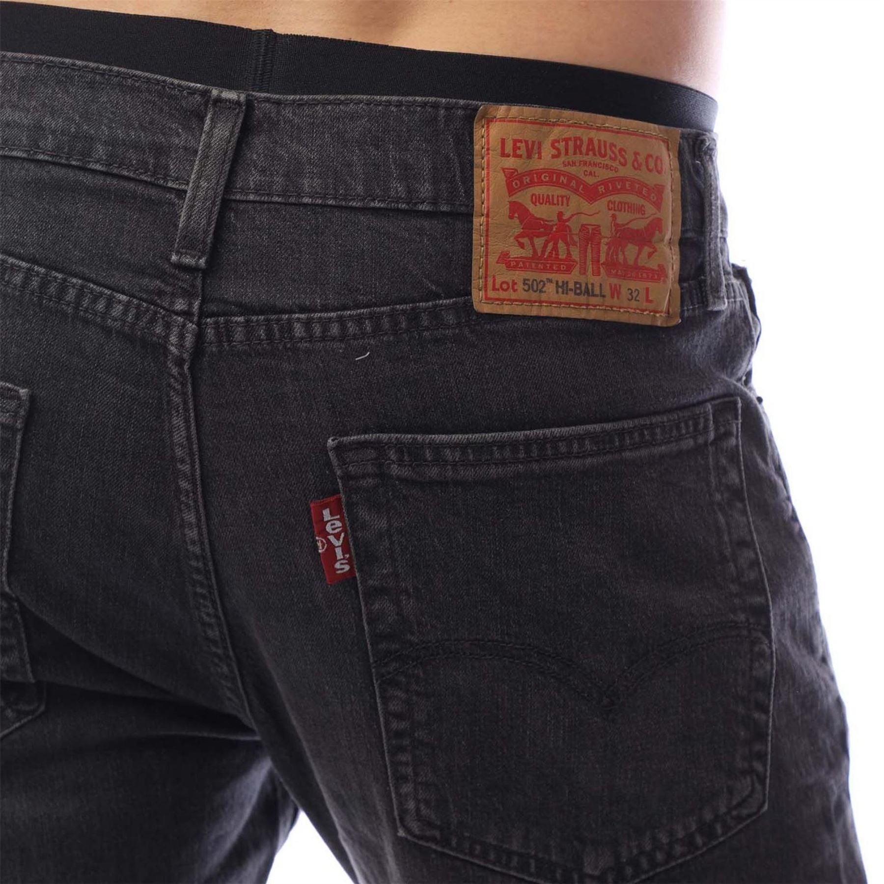 Levis 502 Five Pocket Straight Leg Jeans