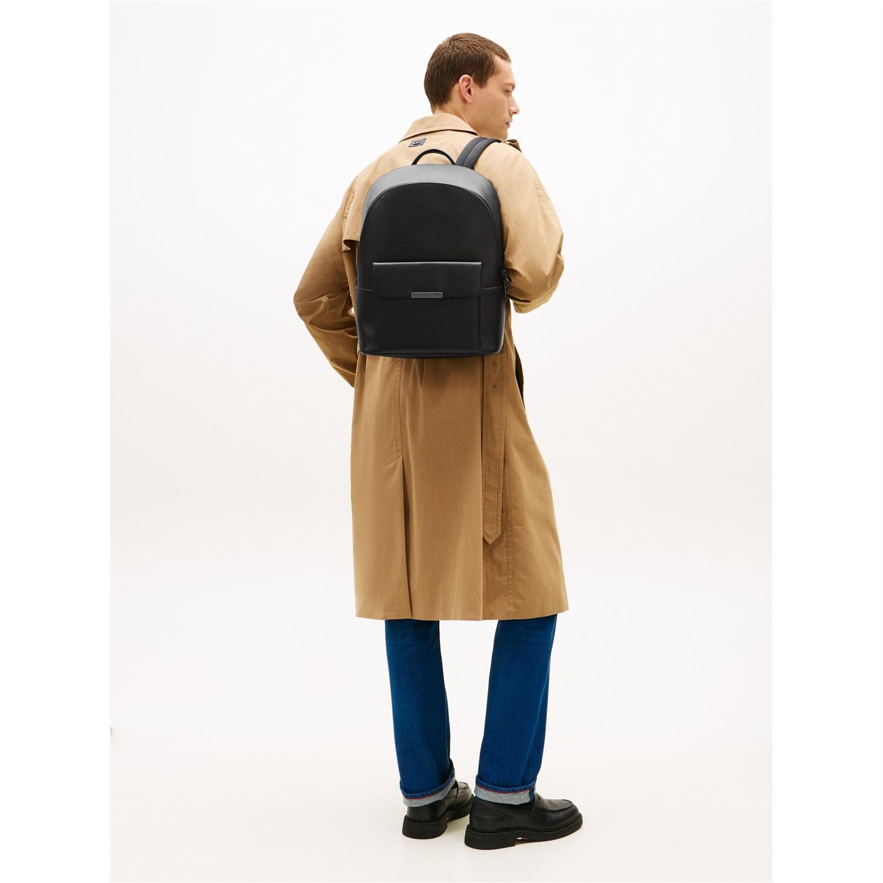 Tommy Hilfiger Rectangle Shape Backpack with Gunmetal Hardware