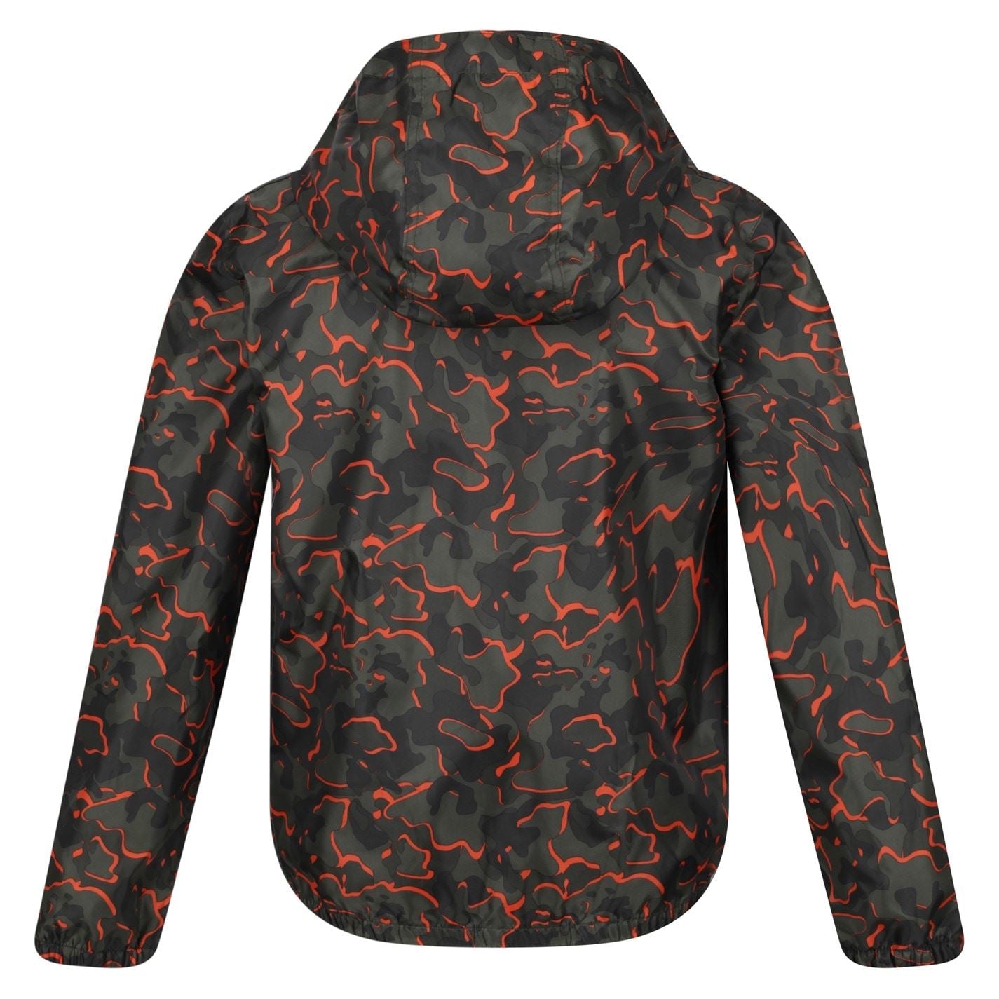 Regatta Catkin Hooded Double Zipped Pocket Rain Jacket