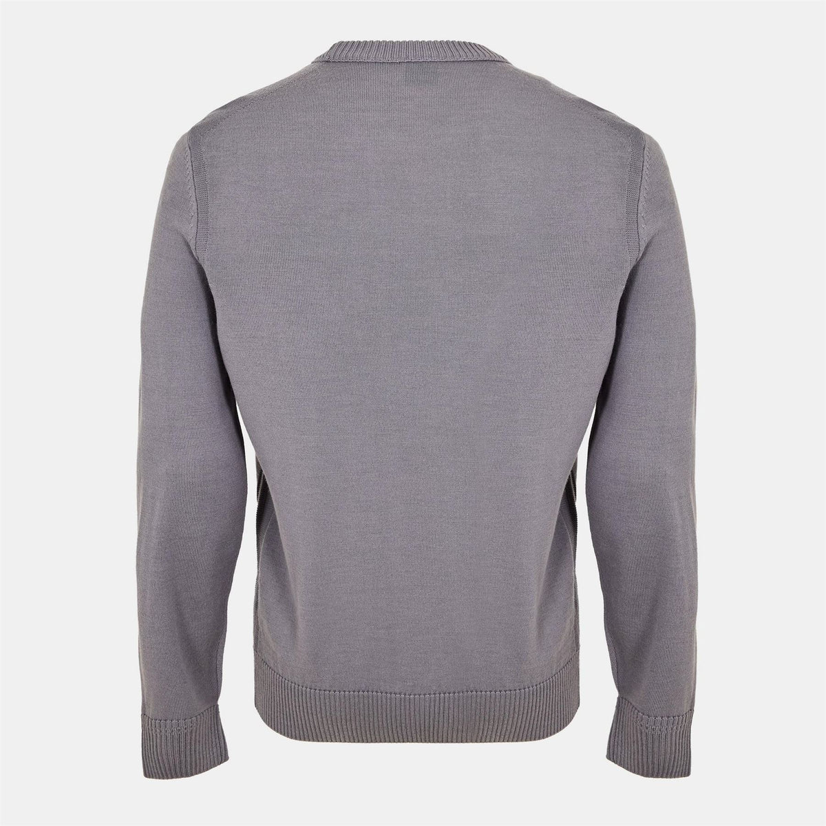 Boss Embroidered Crew Neck Ribbed Collar Long Sleeve Sweater