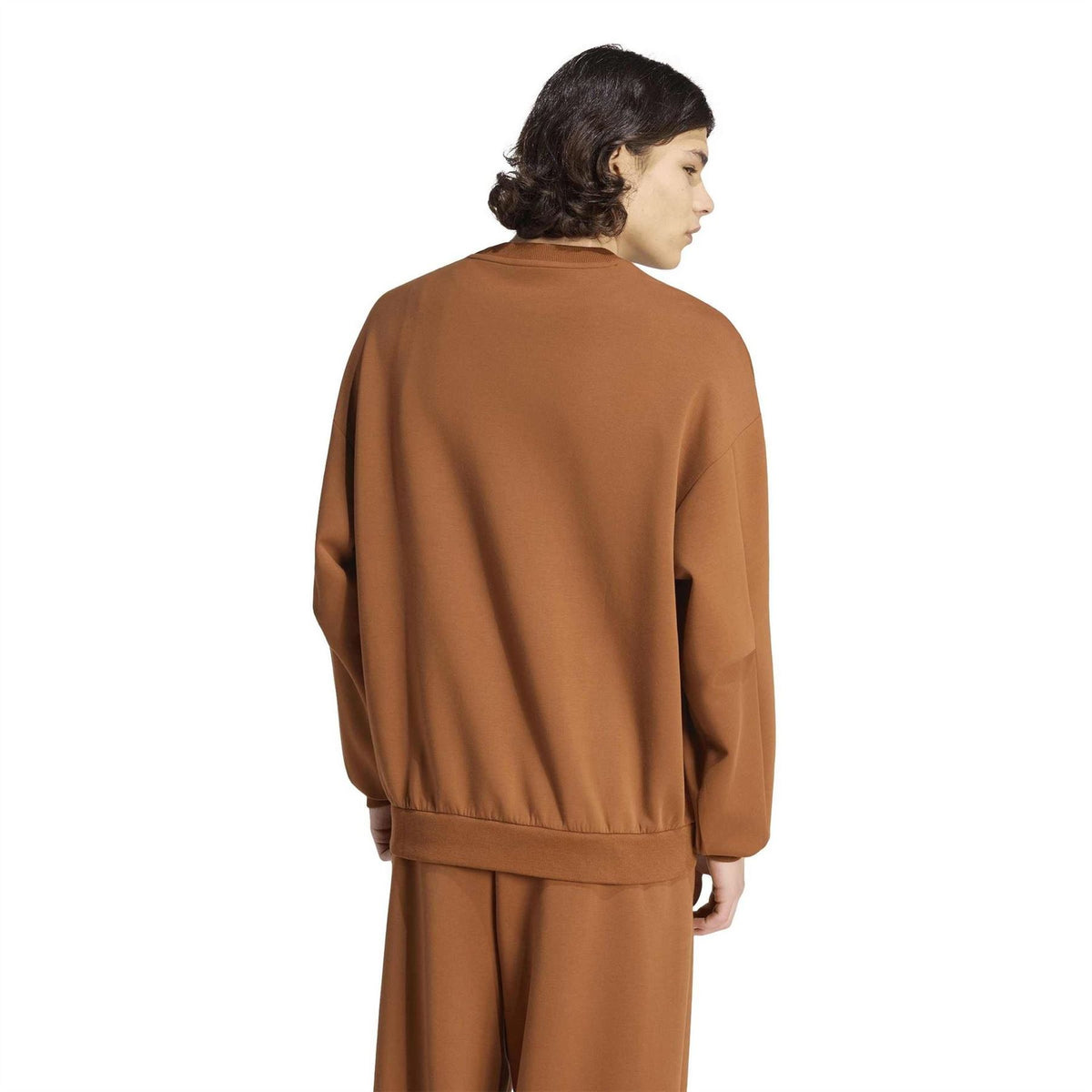 adidas Crew Neck Ribbed Collar Oversize Sweatshirt