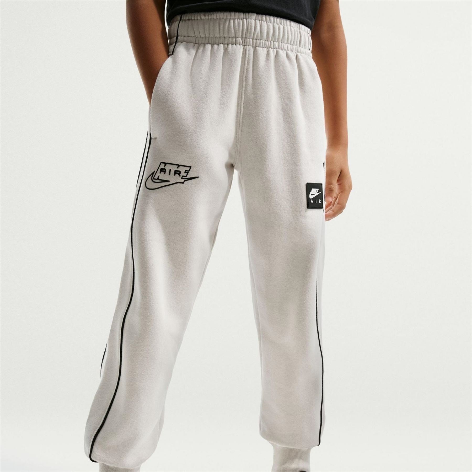 Nike Logo Print Slim Joggers with Side Stripes