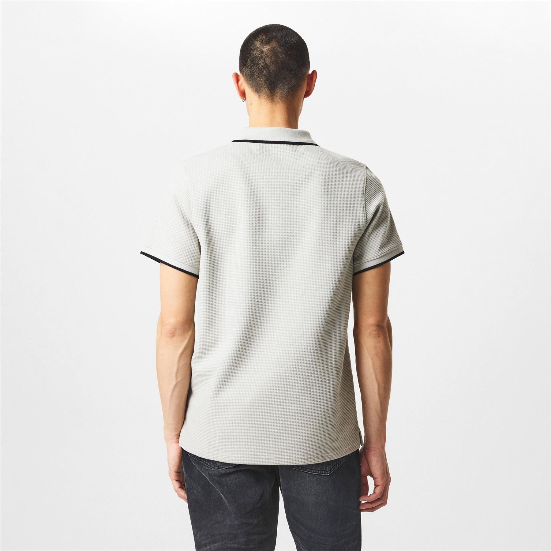 Firetrap Waffle Short Sleeve Polo Shirt