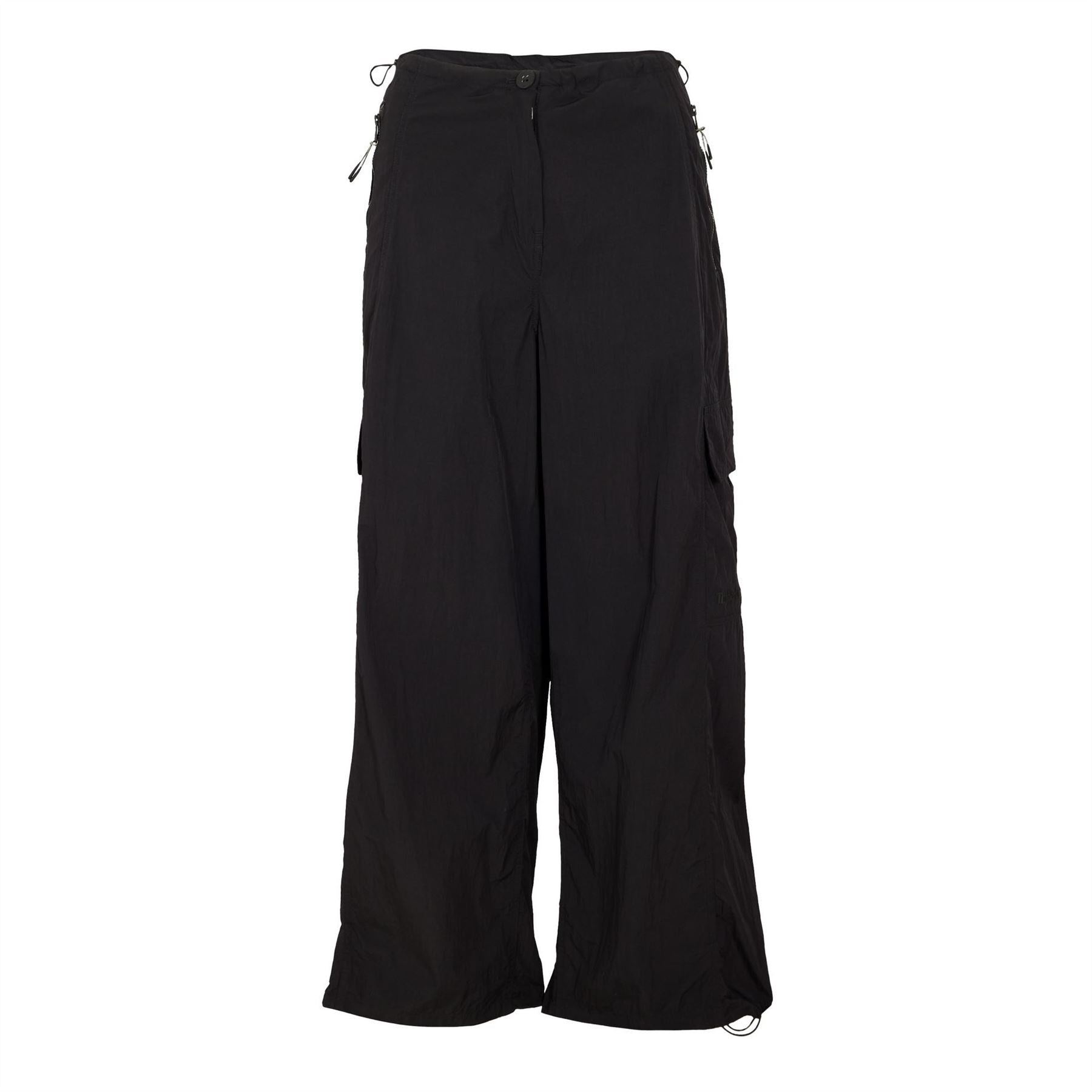 Timberland Flap Pocket Solid Patterned Parachute Cargo Pants