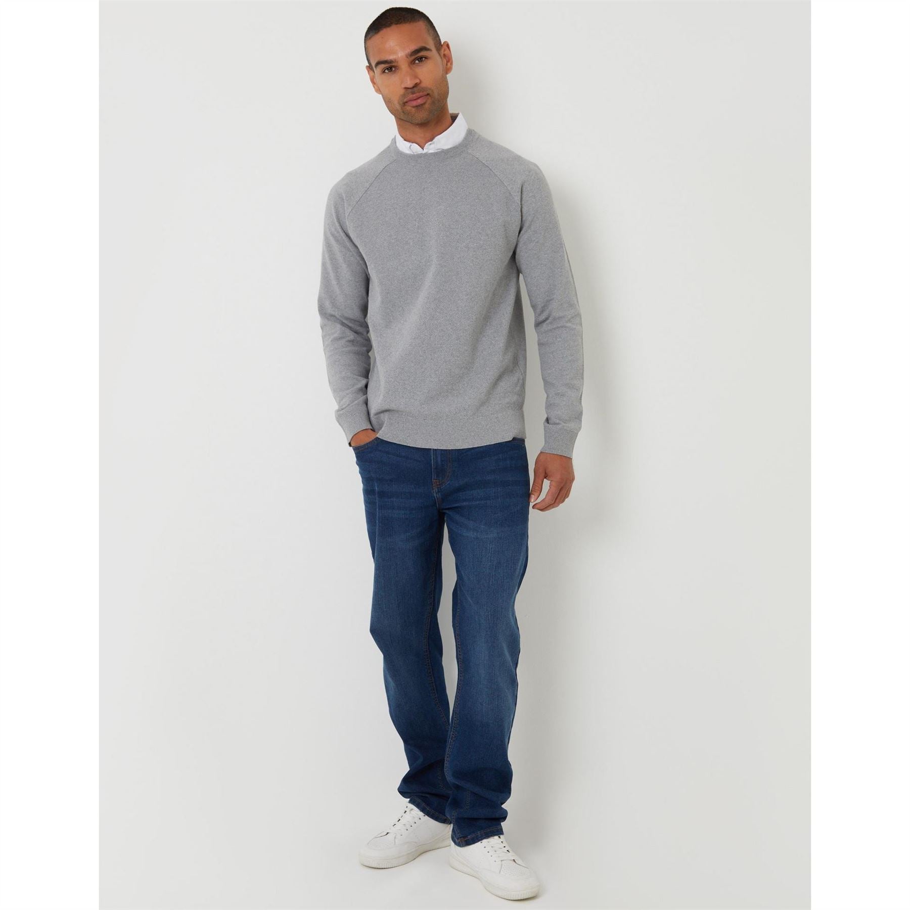 Threadbare Carson Crew Neck Raglan Sleeve Sweater