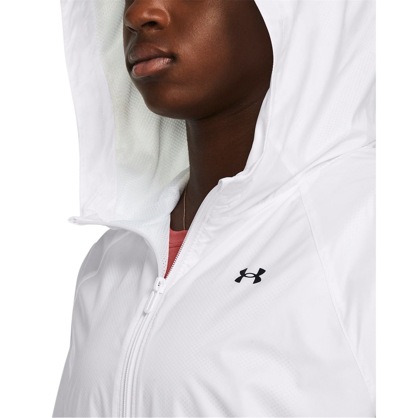 Under Armour Rival Sport Water Resistant Wind Resistant Long Sleeve Hooded Oversized Fit Windbreaker
