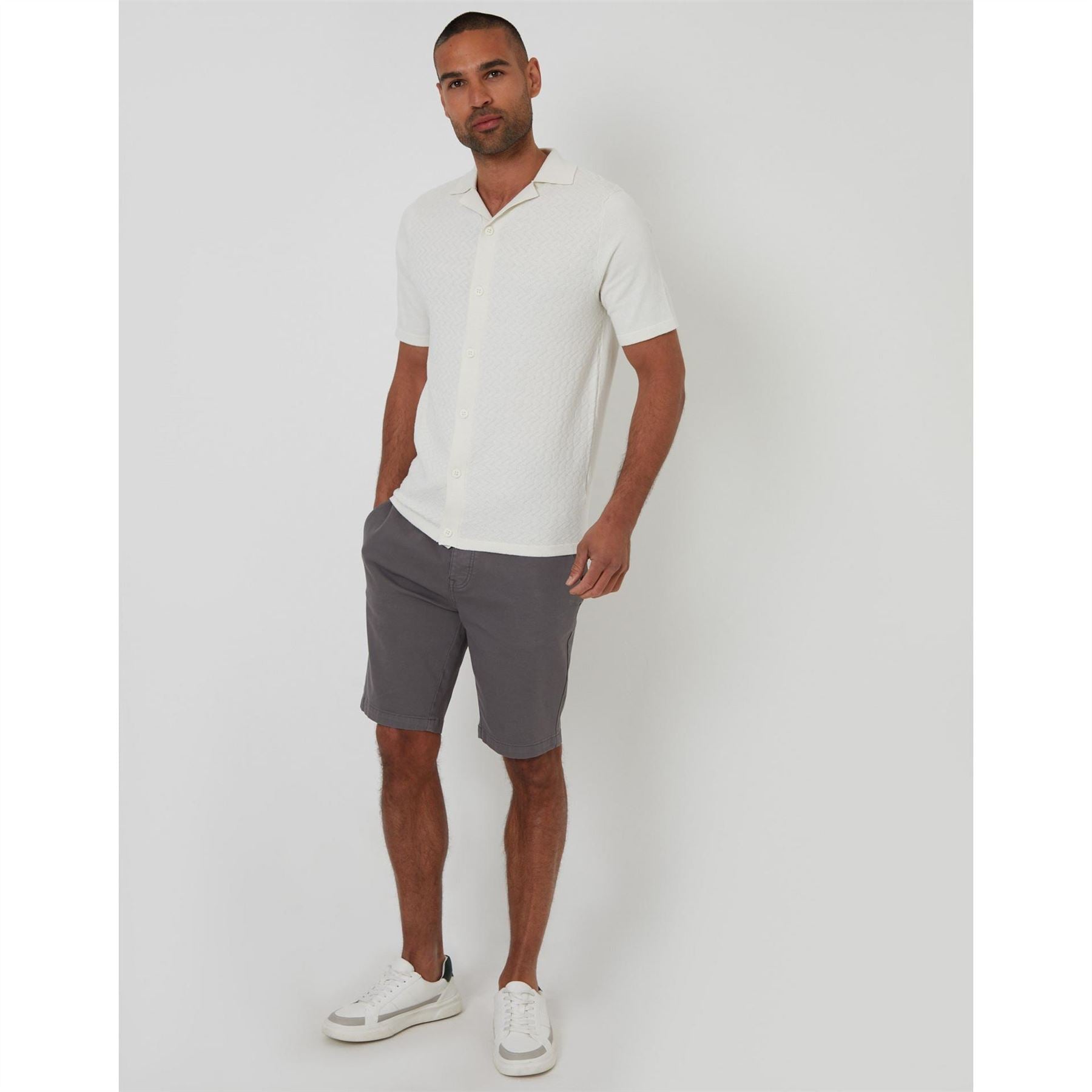 Threadbare Collared Neck Short Sleeve Regular Fit Shirt