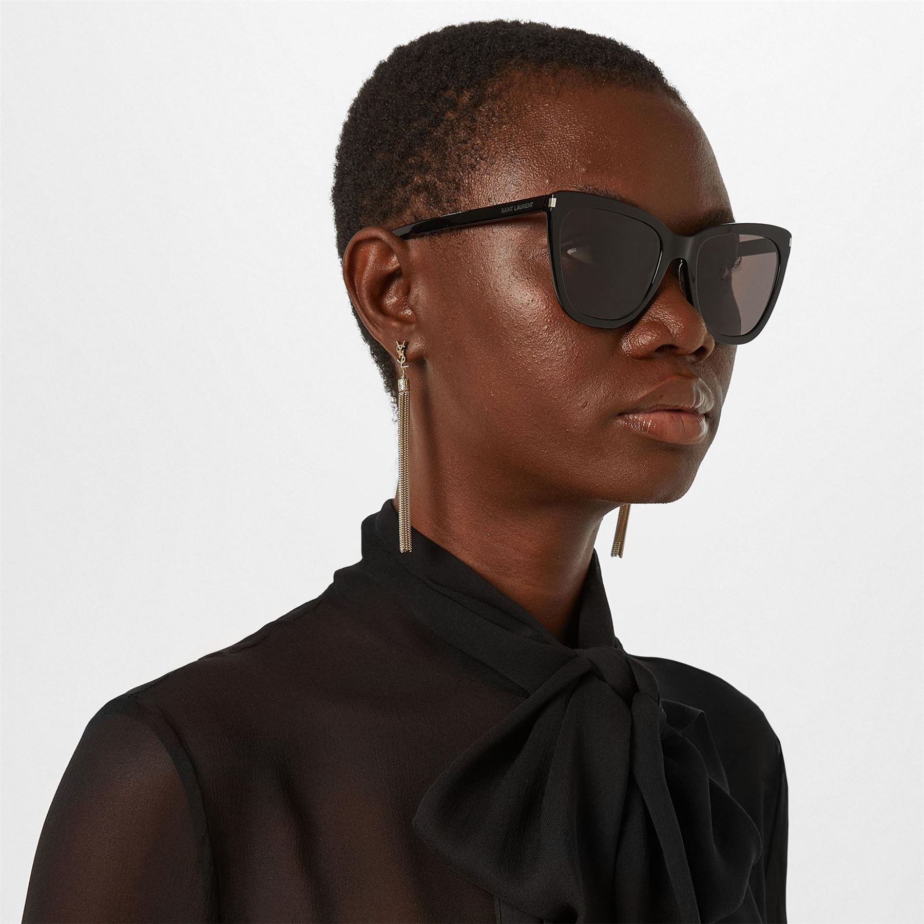 Saint Laurent SL 548 Slim Rectangle Full Rim Sunglasses