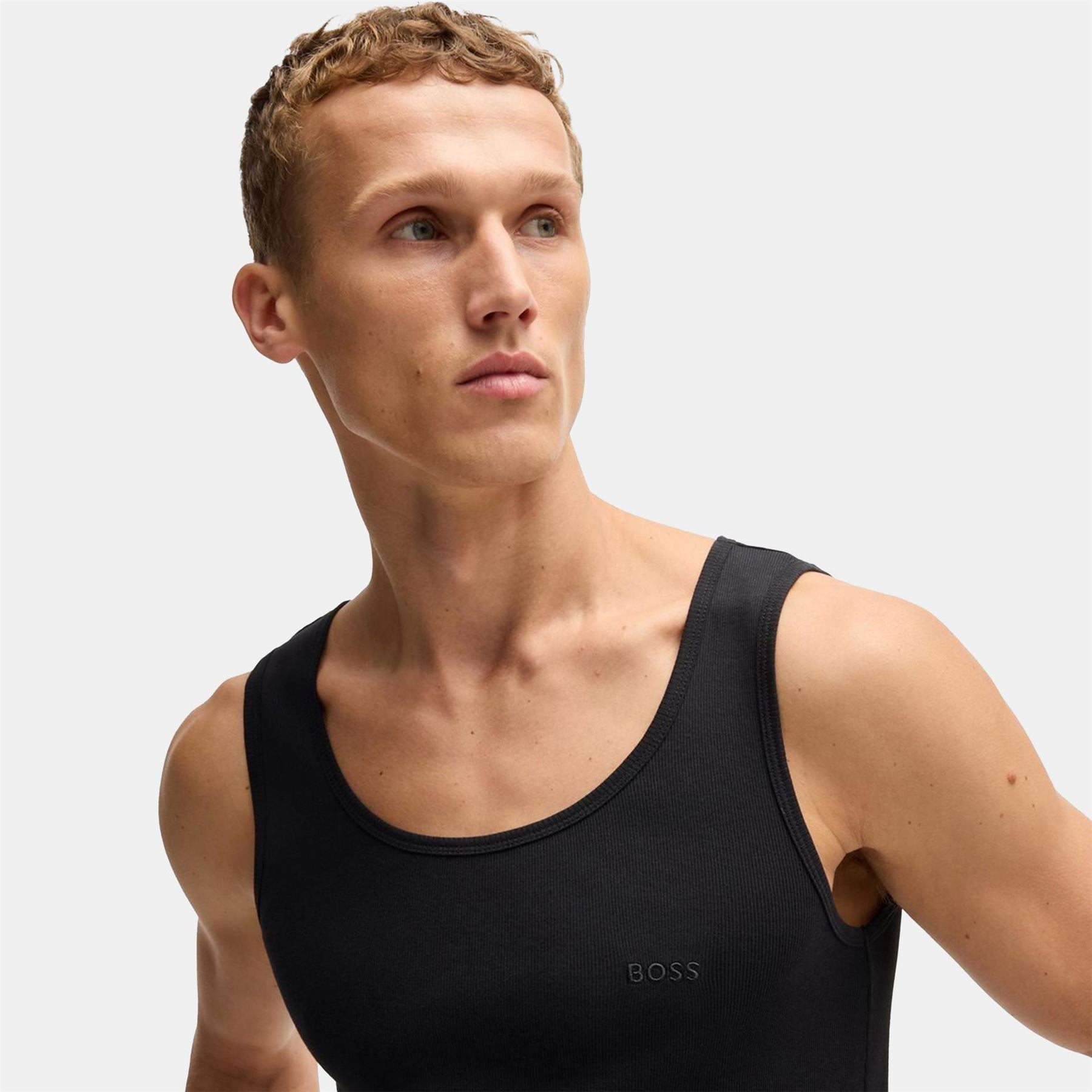 Boss Classic Ribbed Tank Top 3 Pack, Cotton Construction