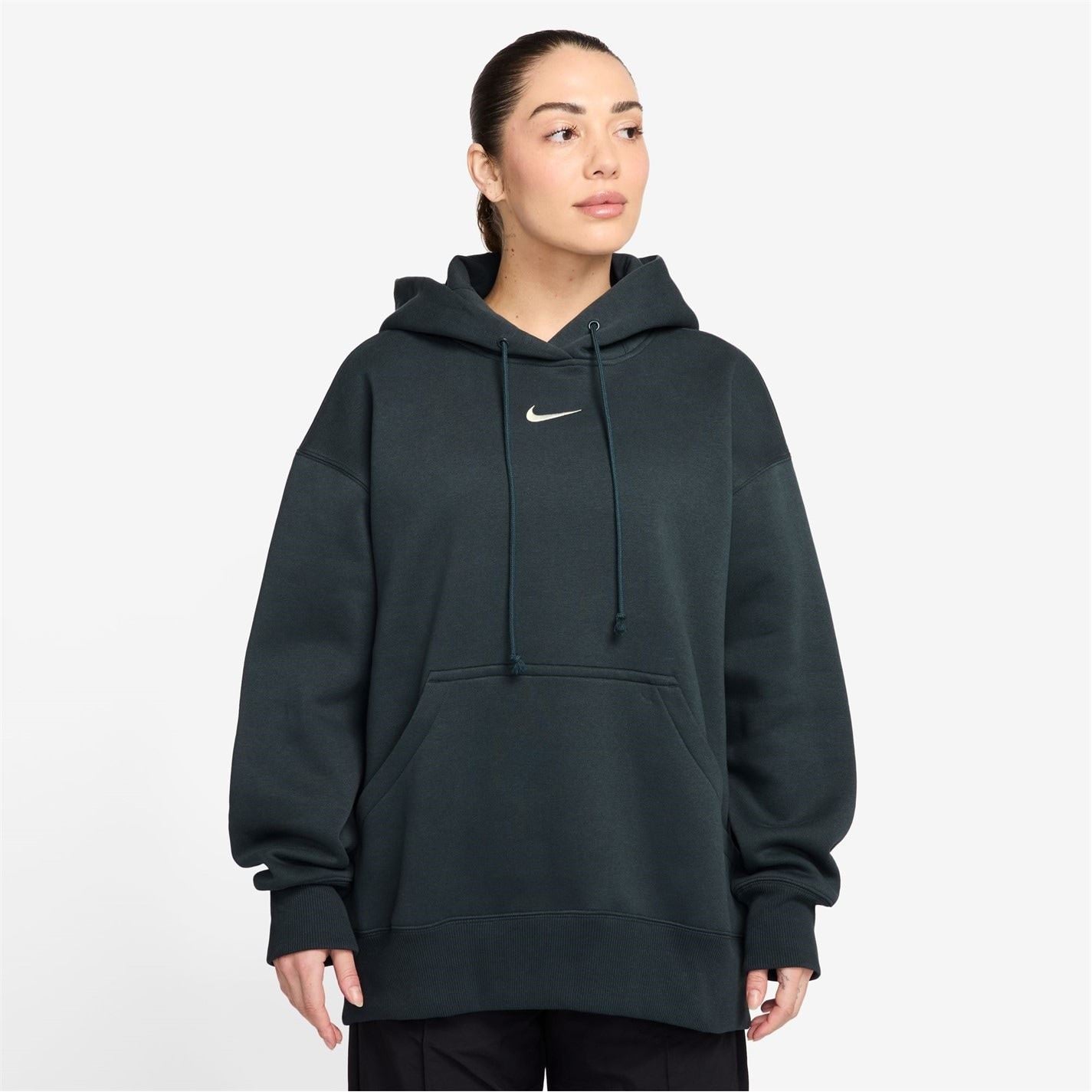 Nike Phoenix Fleece Oversize Fit Drop Shoulder Long Sleeve Hooded Neck Sweatshirt