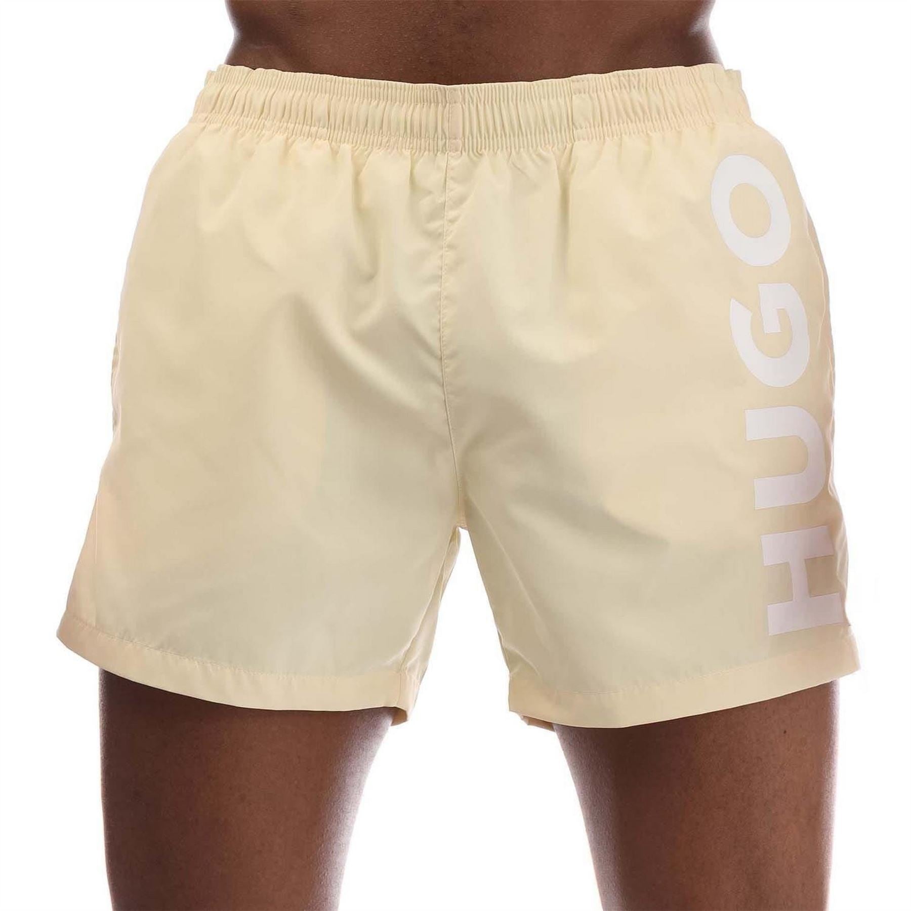 Hugo Logo Print Swim Shorts