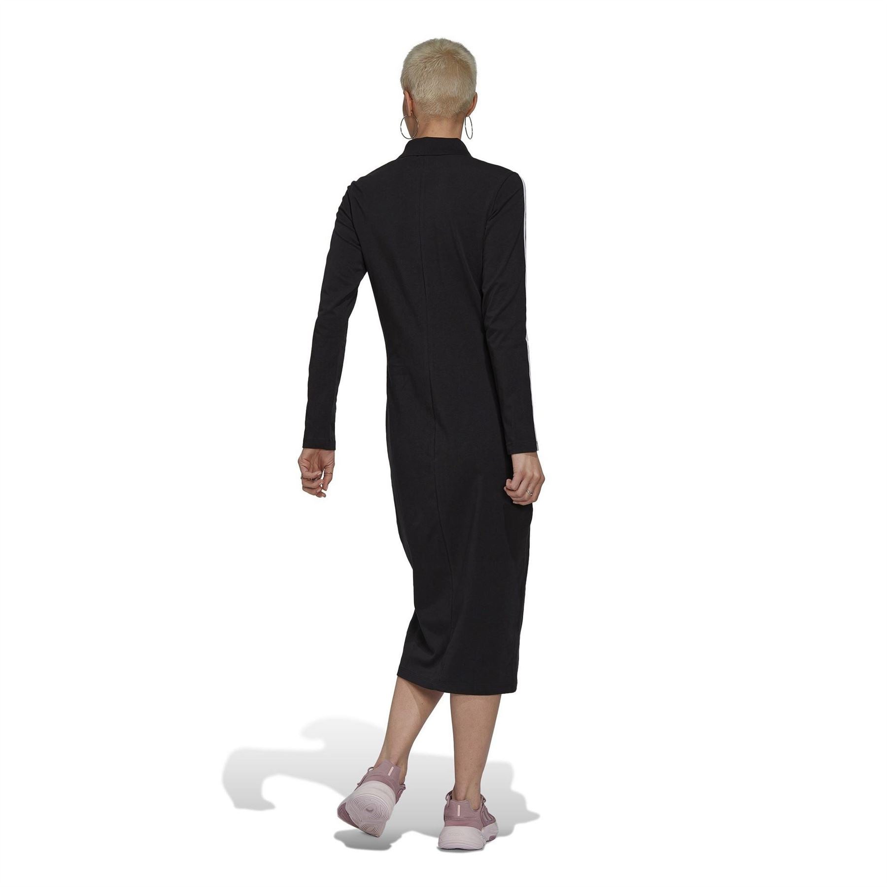 adidas Originals Womens Logo Embroidered Midi Cardigan Dress