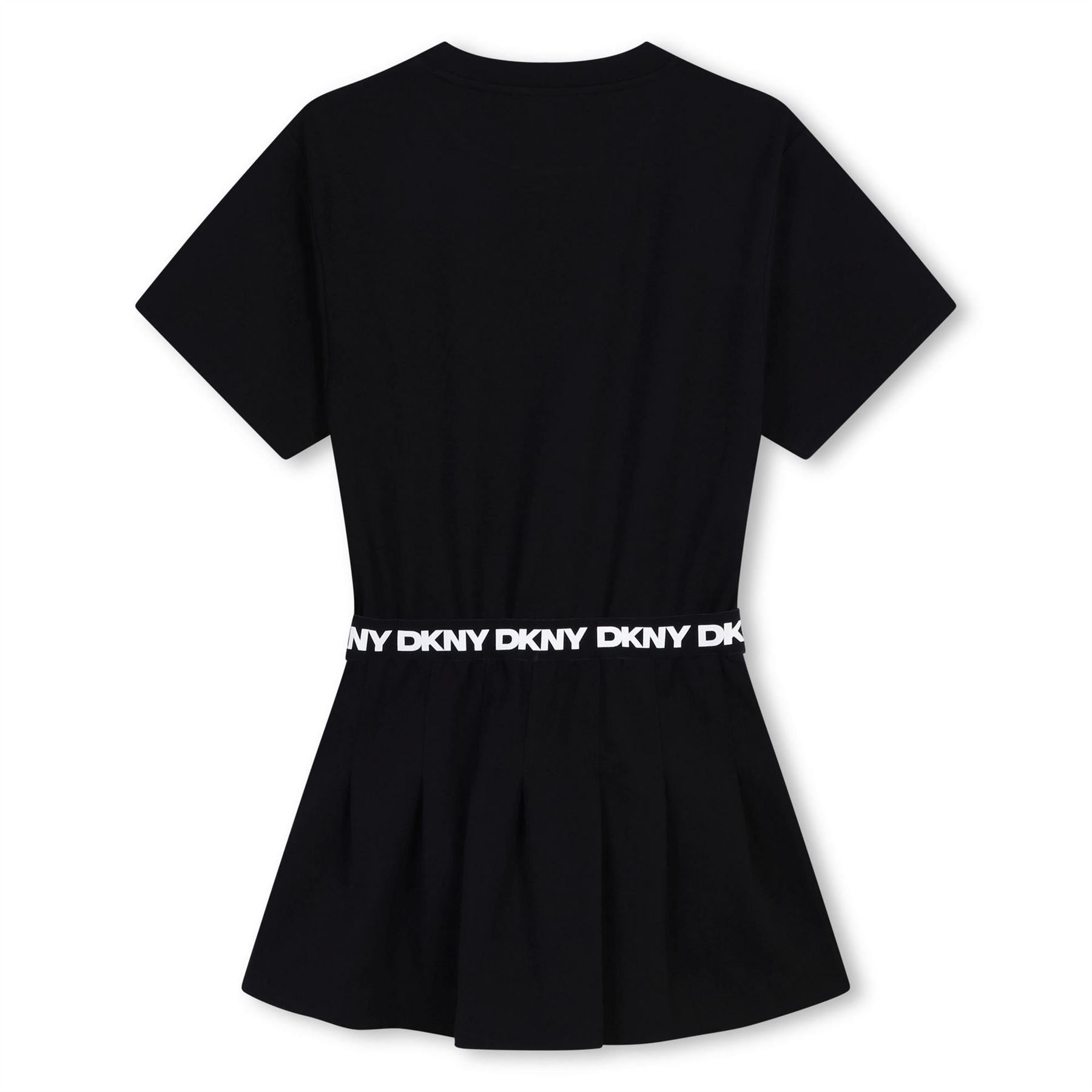 DKNY Logo Crew Neck Mini T-Shirt Dress