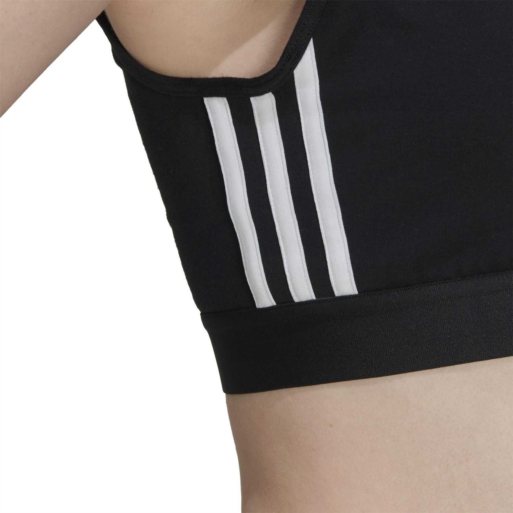 adidas 3 Stripes Crop Top With Removable Pads