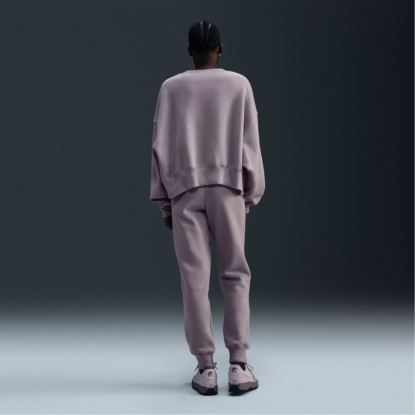 Nike Womens Sportswear Phoenix Fleece Mid Rise Logo Sweatpants