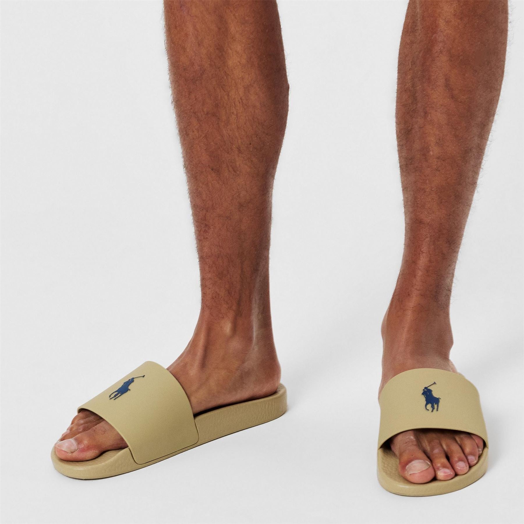 Polo Ralph Lauren Solid Patterned Open Toe Slides