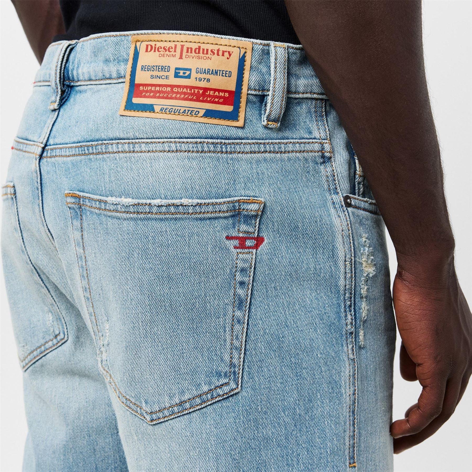 Diesel Vkr Five Pocket Straight Leg Jeans