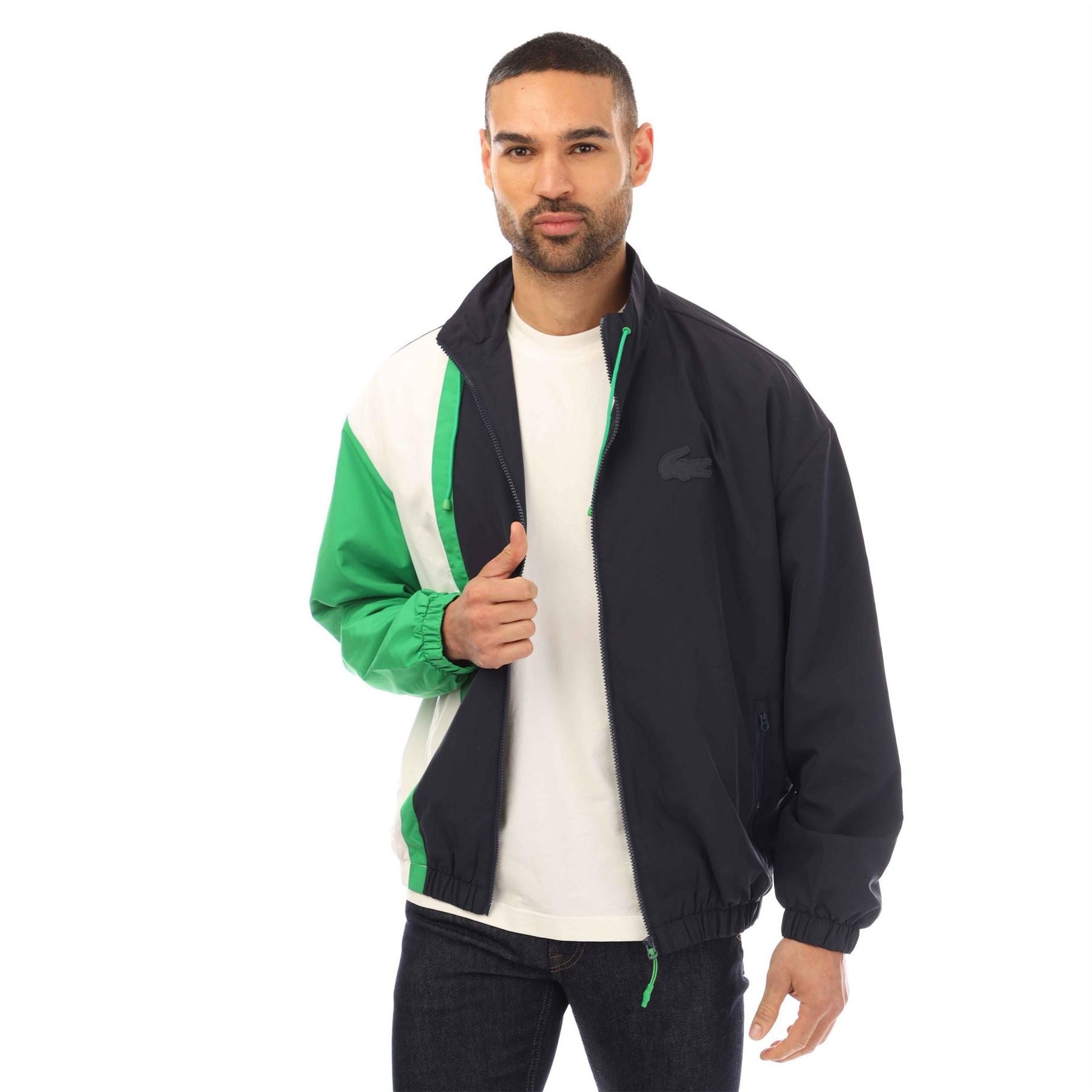 Lacoste Lightweight Water Resistant Colourblock Zipped Tracksuit Top