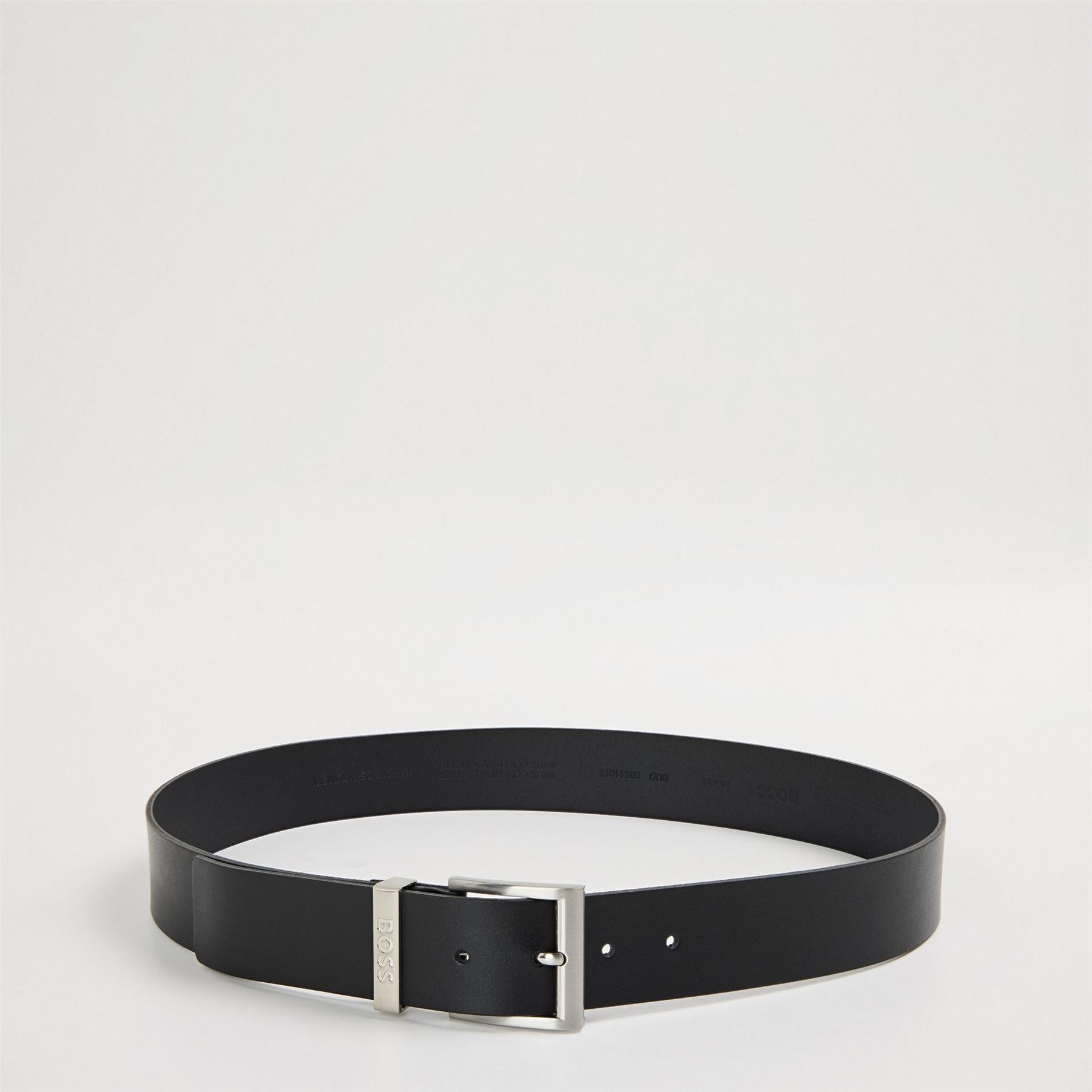 Boss Leather Belt With Smooth Buckle (bud)