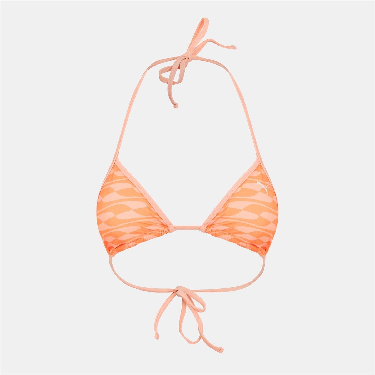 Puma Wave Patterned Bikini Top with Tie Closure