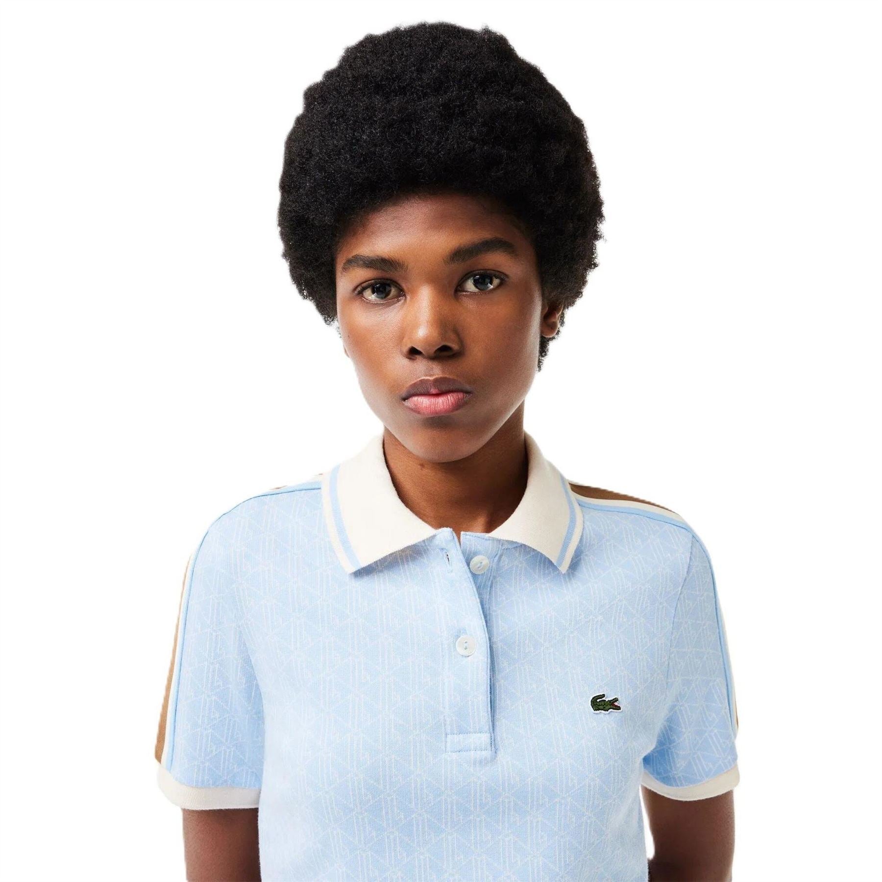 Lacoste Ef1676 Collared Neck Knee Length T-Shirt Dress
