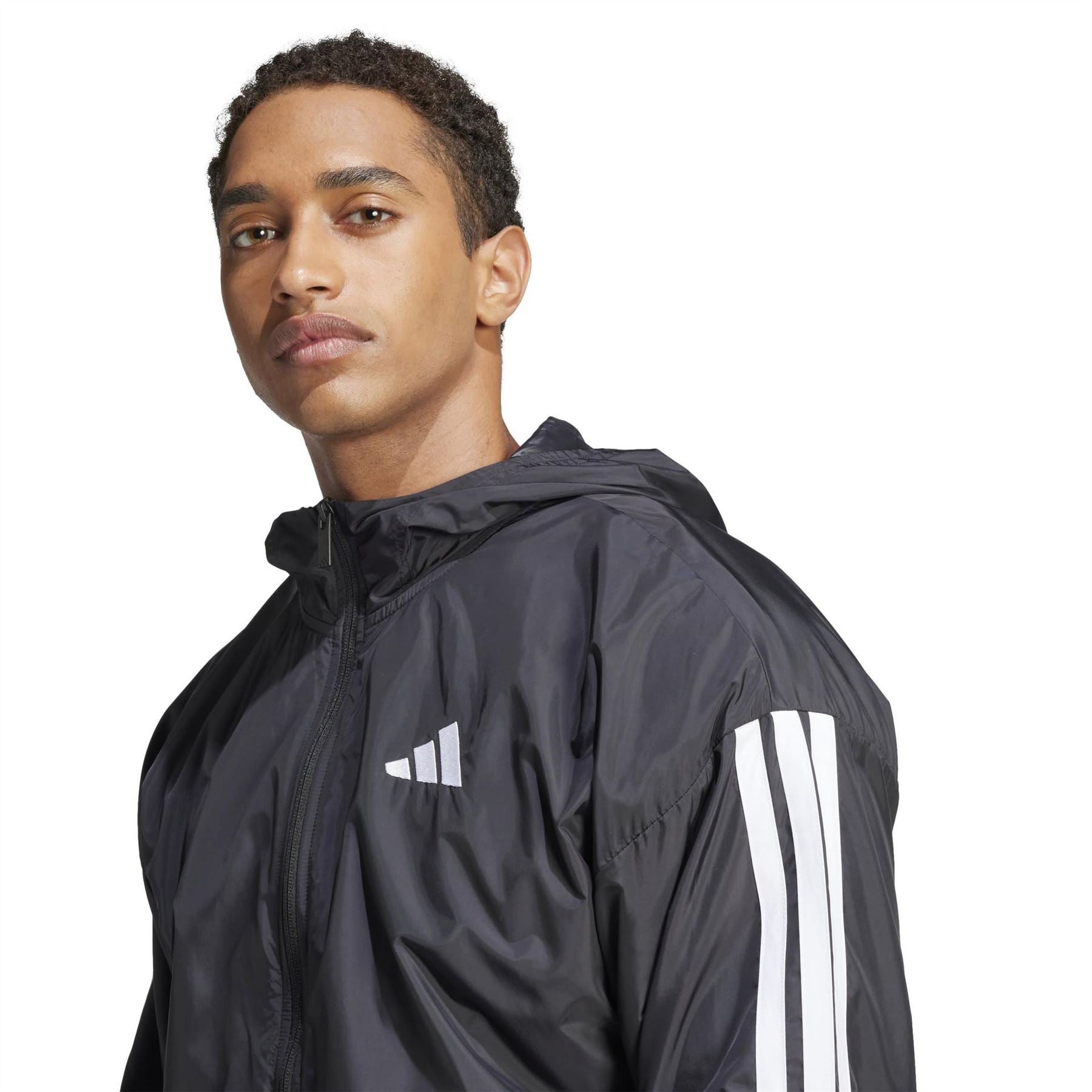 adidas Essentials Stripes Lightweight Mesh Lined Windbreaker