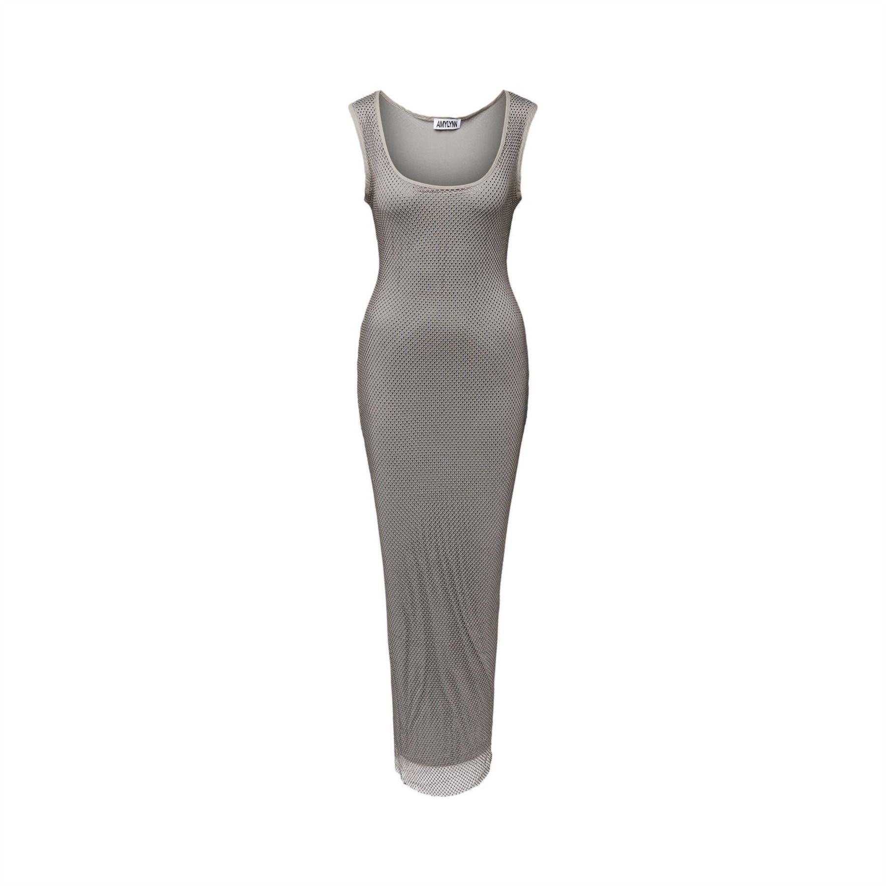 AmyLynn Rhinestone Scoop Neck Maxi Dress