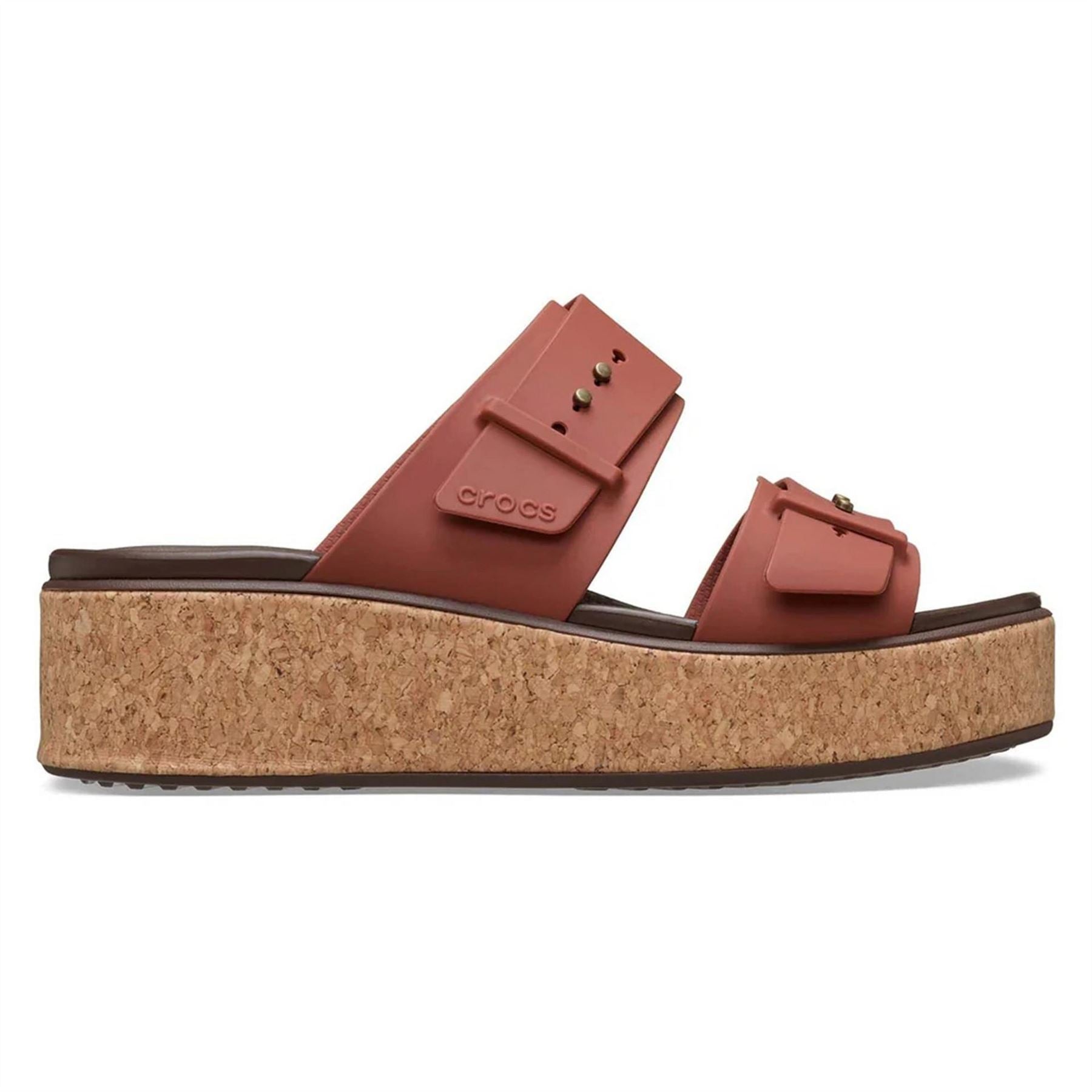 Crocs Brooklyn Cork Shuv Clogs with Perforated Toe