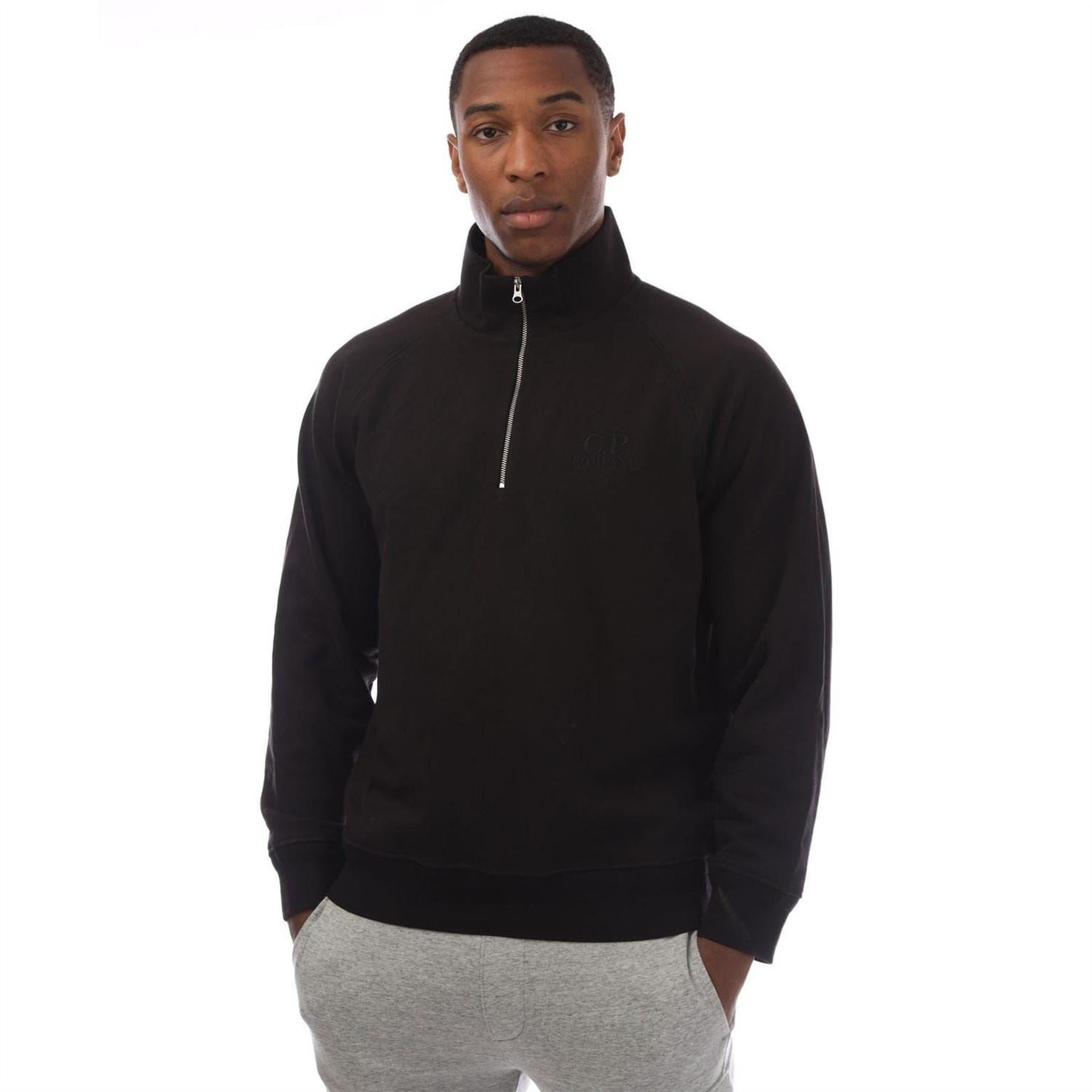 CP Company Raised Fleece Half Zip Sweatshirt